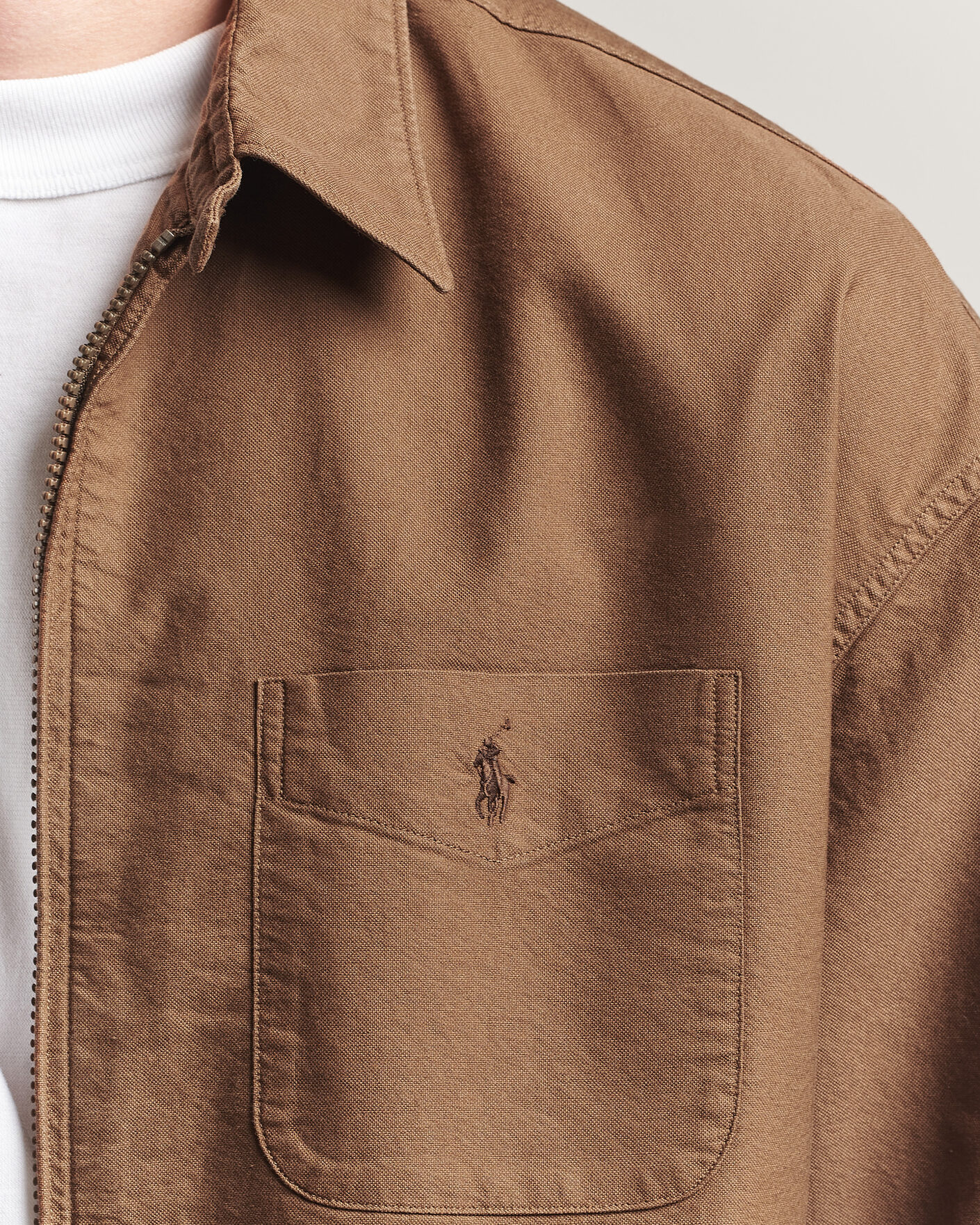 Heren | Overhemden | Polo Ralph Lauren | Osaca Oxford Zip Overshirt Chestnut