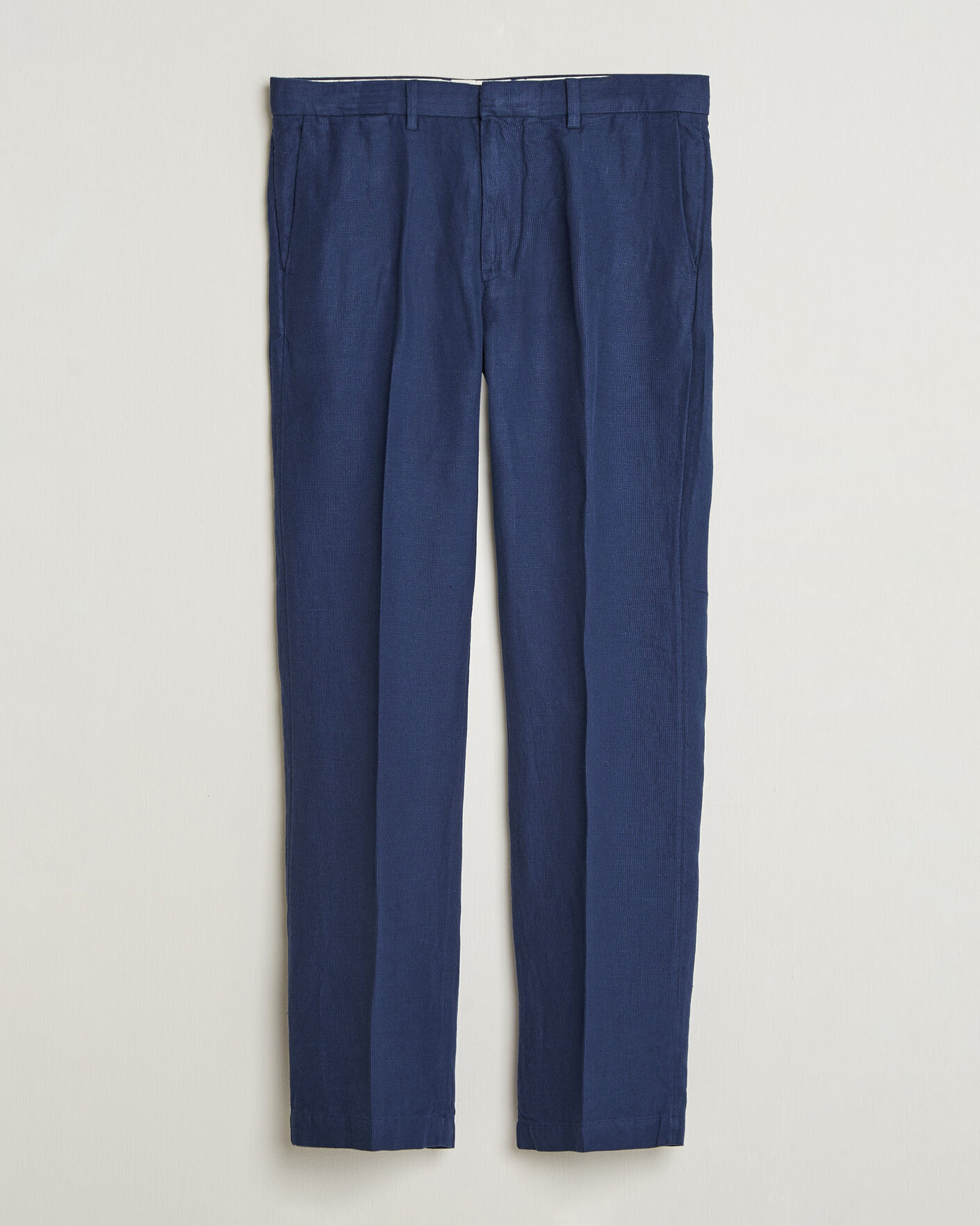 Heren | Broeken | Polo Ralph Lauren | Cotton/Linen Houndstooth Pants Newport Navy