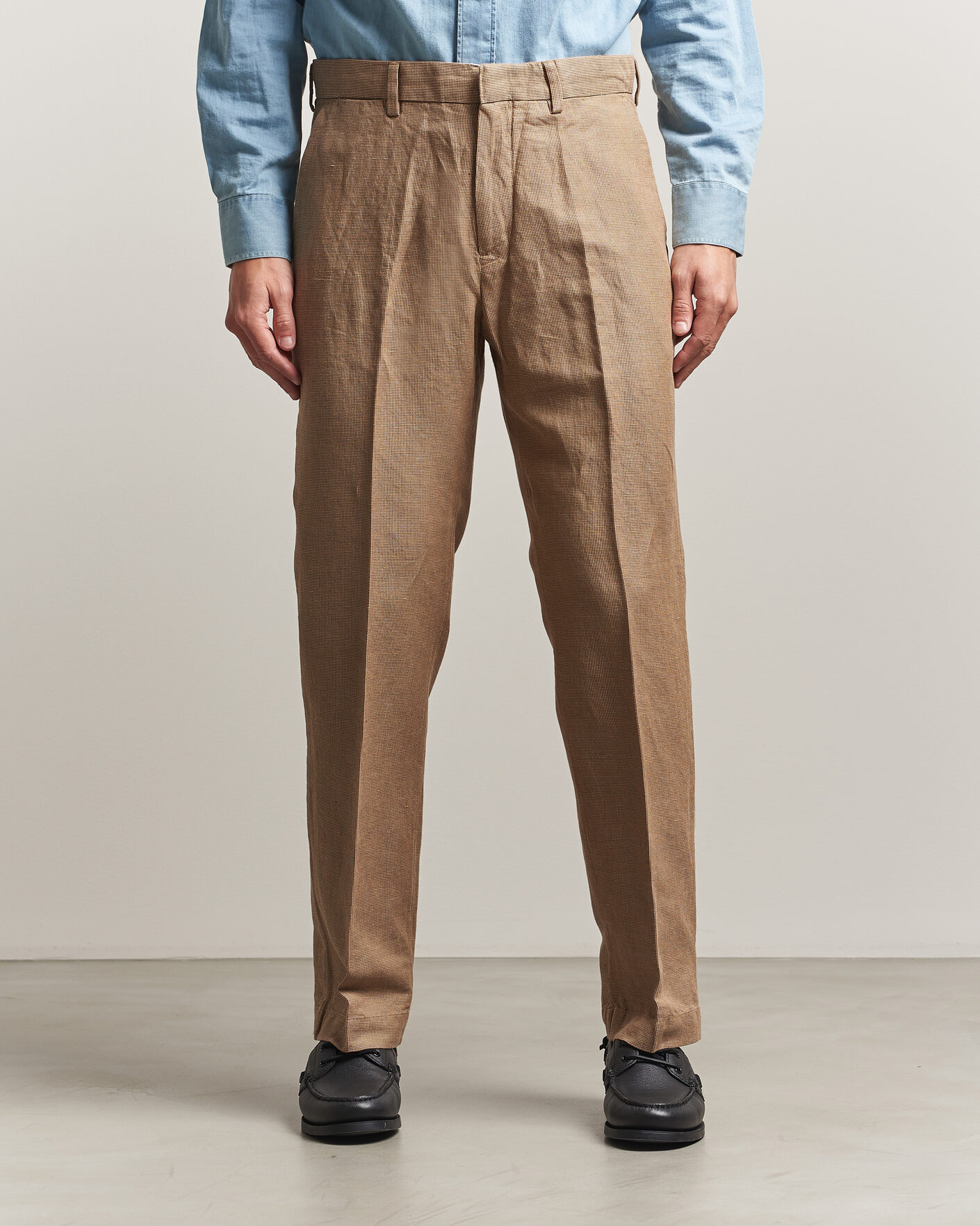 Homme | Pantalons | Polo Ralph Lauren | Cotton/Linen Houndstooth Pants Vintage Khaki