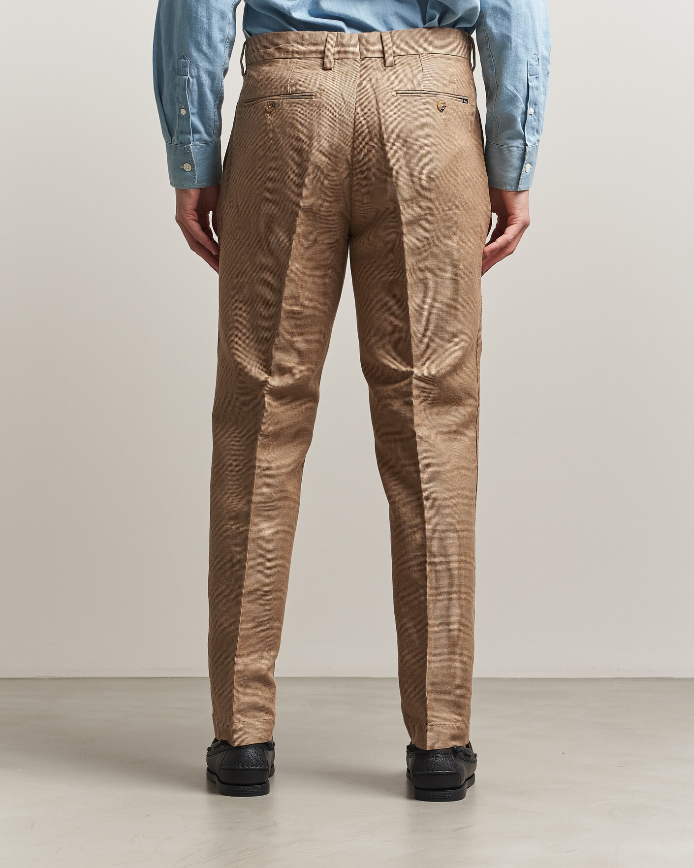 Heren | Broeken | Polo Ralph Lauren | Cotton/Linen Houndstooth Pants Vintage Khaki