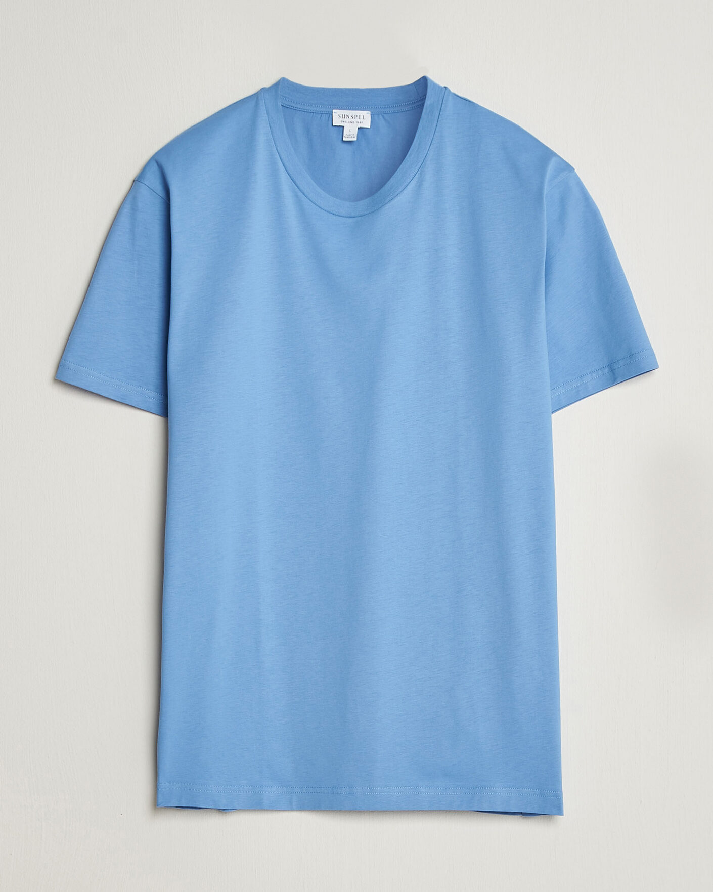 Heren | T-shirts | Sunspel | Riviera Midweight T-Shirt Azure Blue