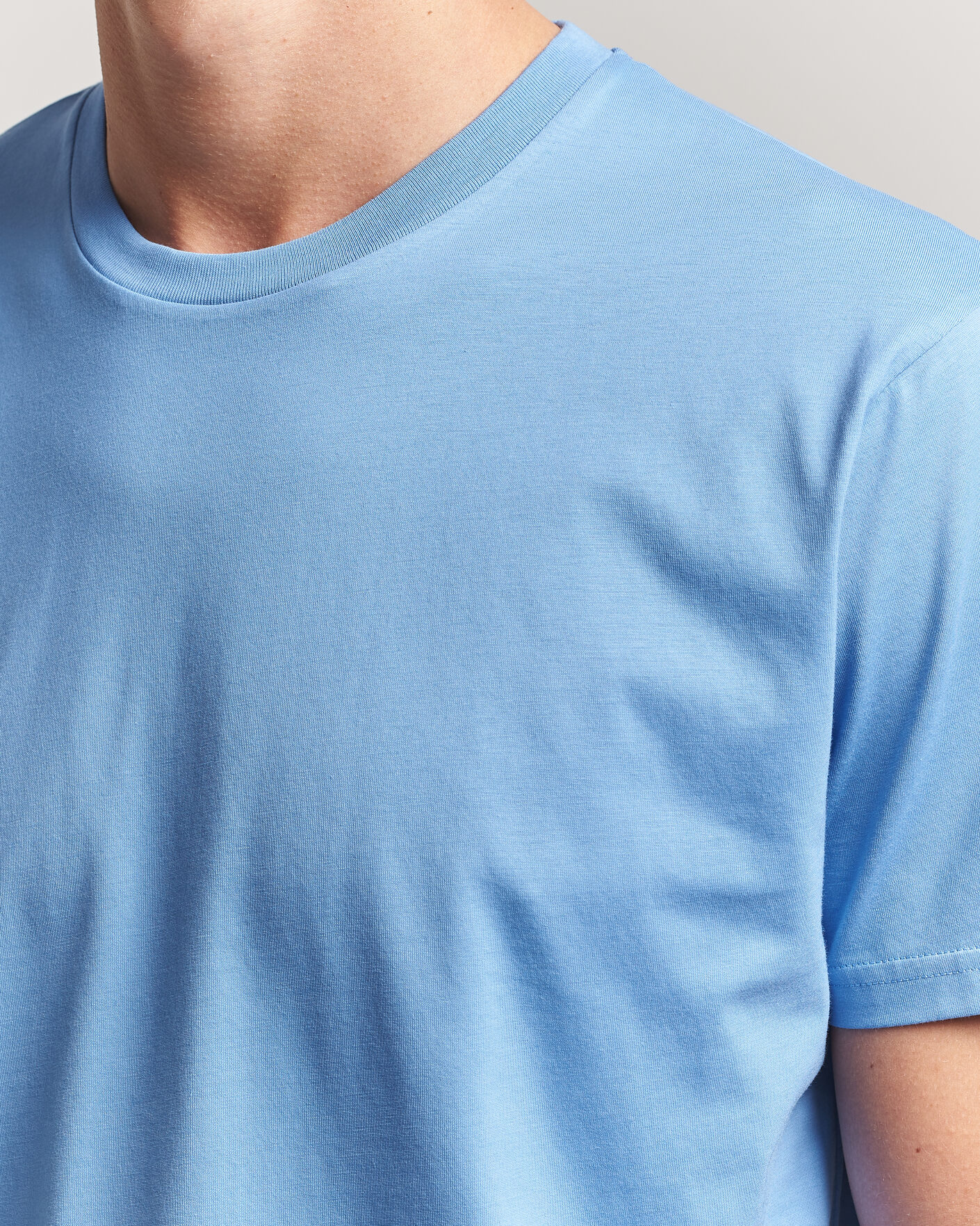 Heren | T-shirts | Sunspel | Riviera Midweight T-Shirt Azure Blue