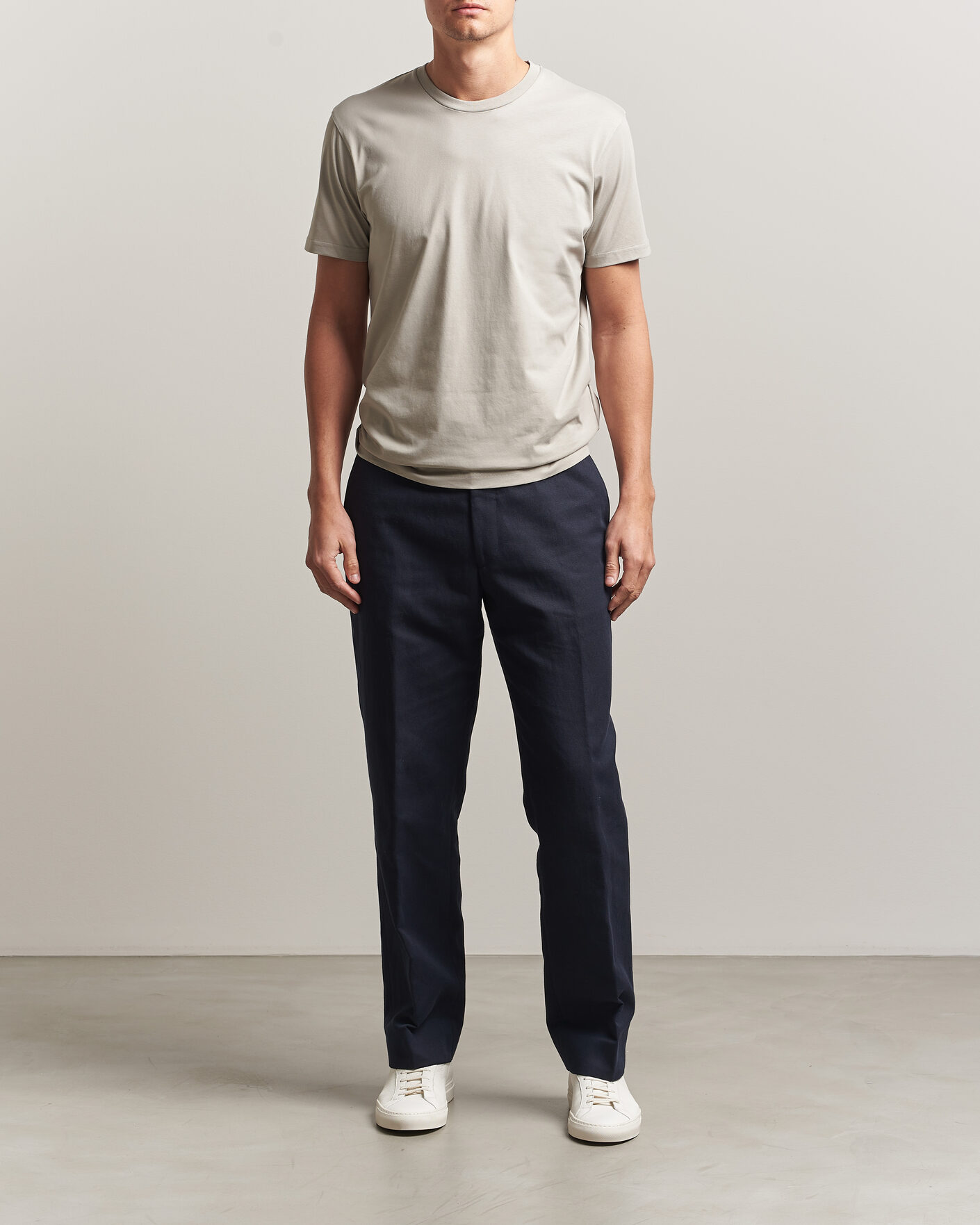 Homme | T-shirts | Sunspel | Riviera Midweight T-Shirt Ash