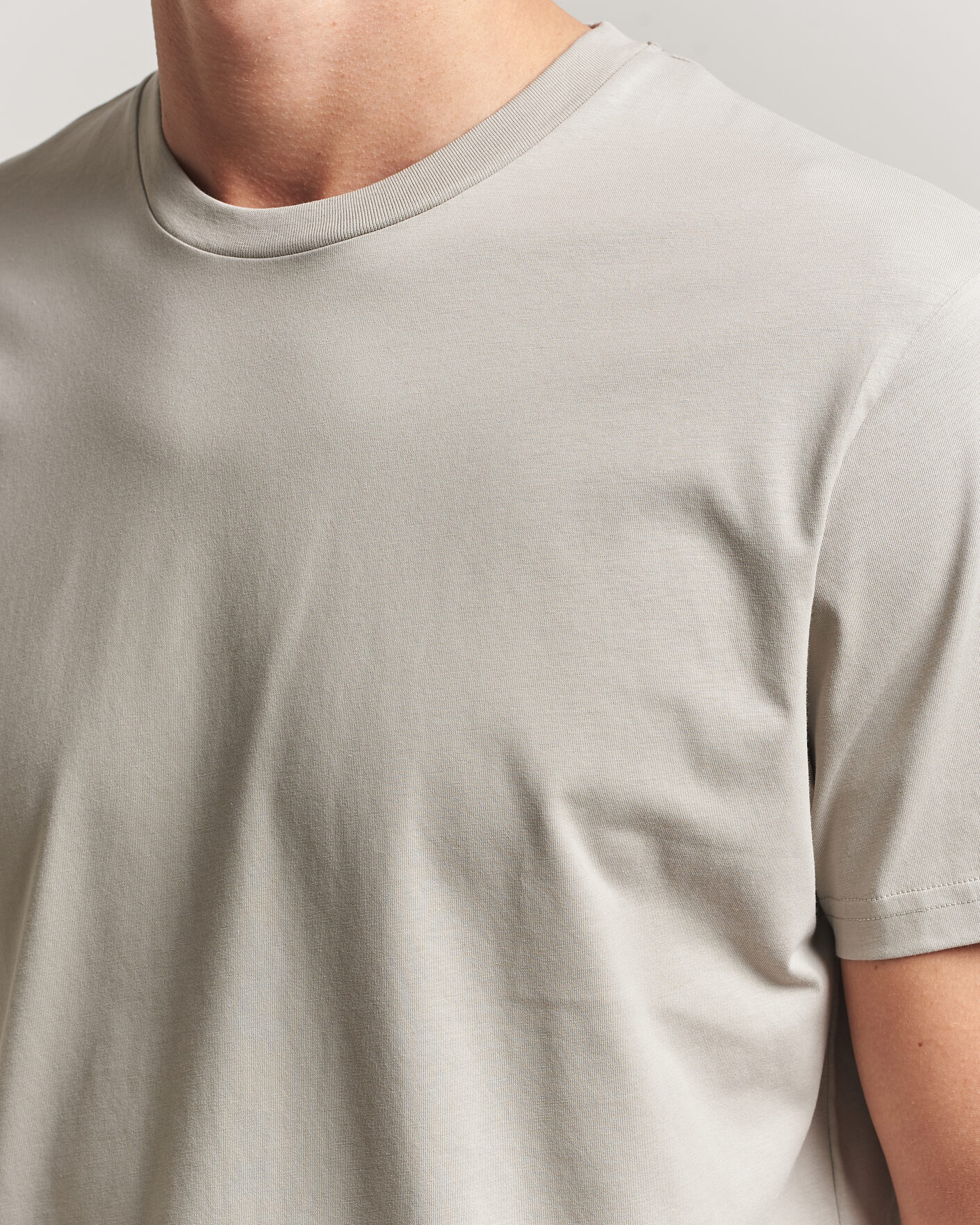 Homme | T-shirts | Sunspel | Riviera Midweight T-Shirt Ash