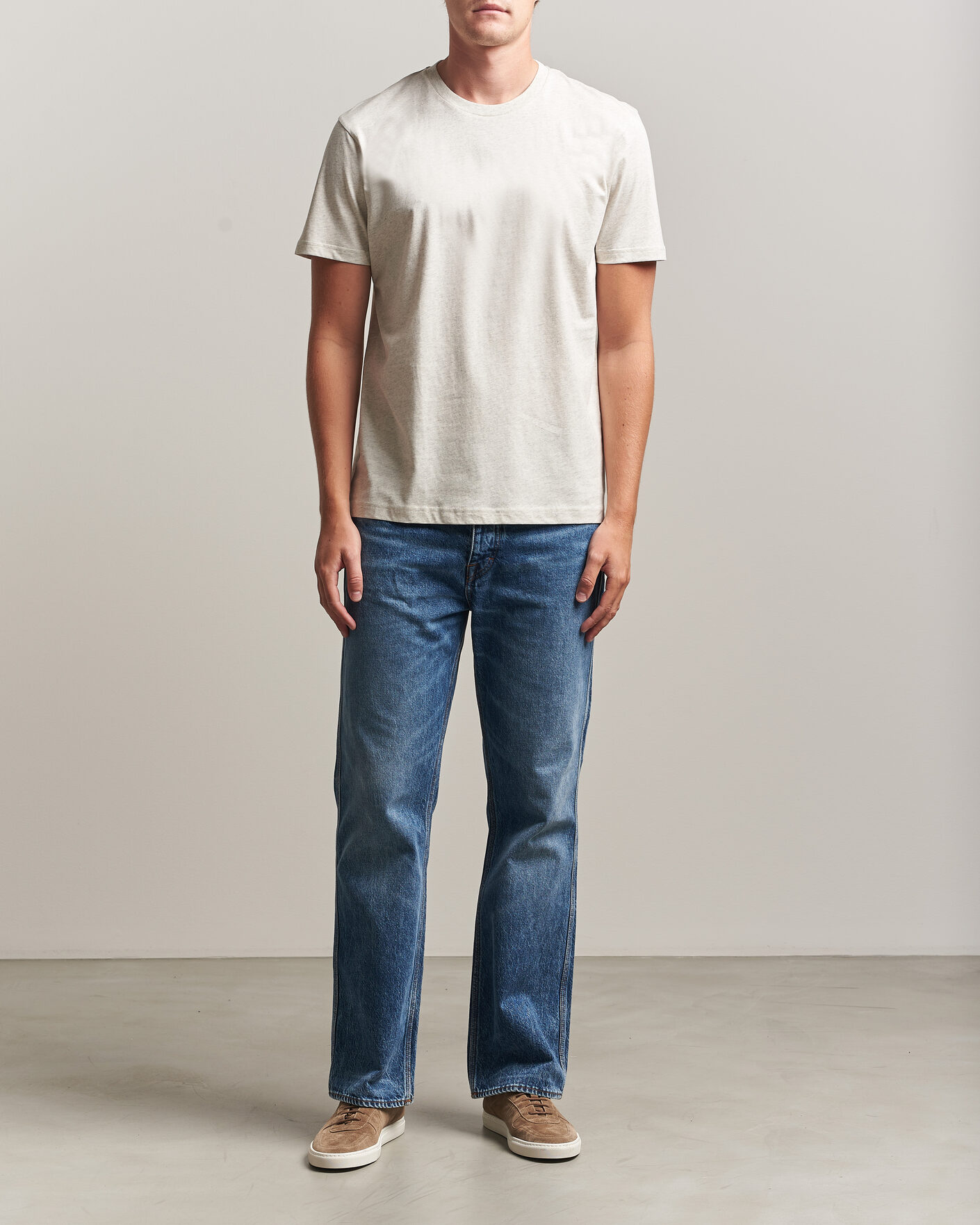 Homme | T-shirts | Sunspel | Riviera Midweight T-Shirt Archive White