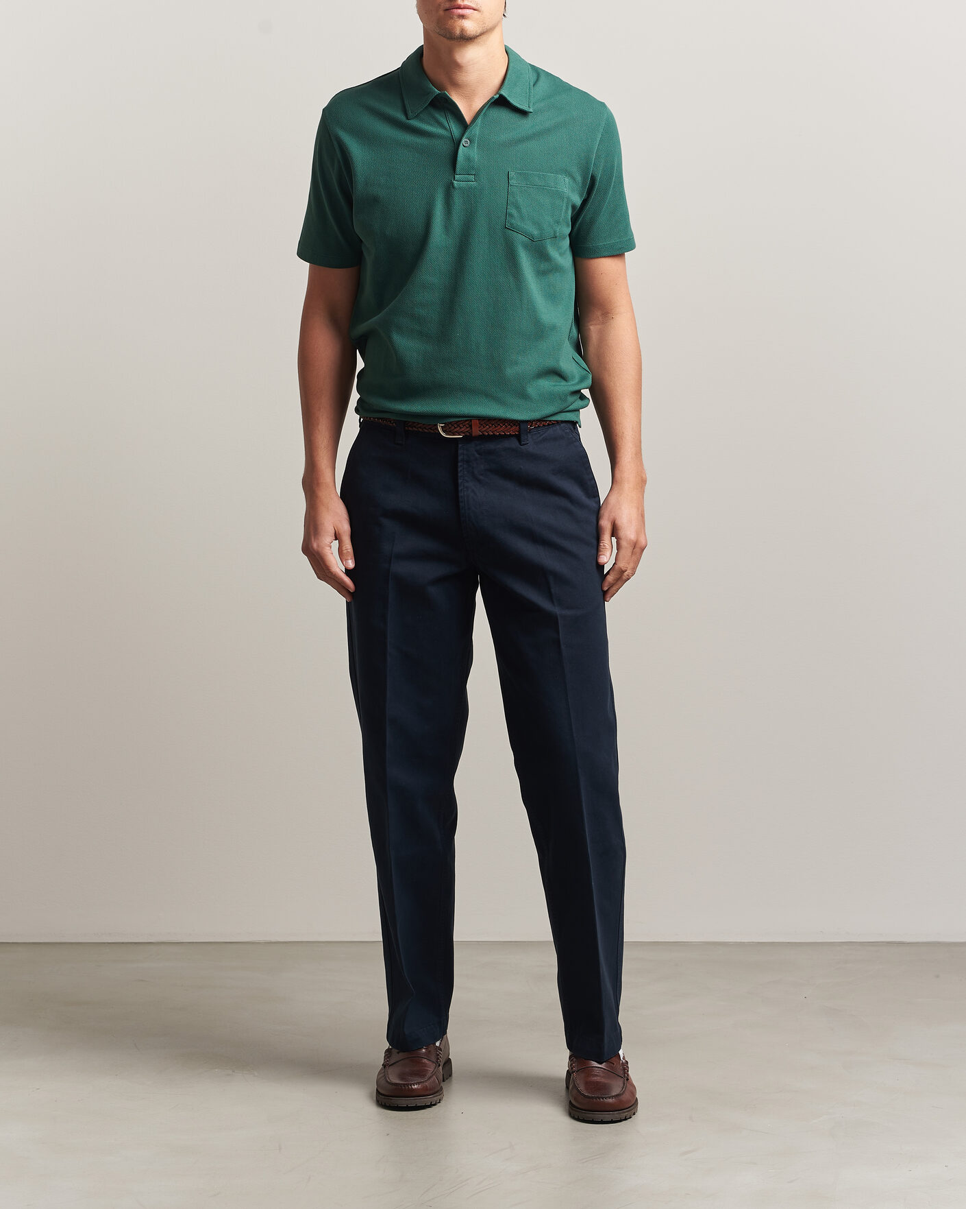 Heren | Polo's | Sunspel | Riviera Polo Shirt Forest Green