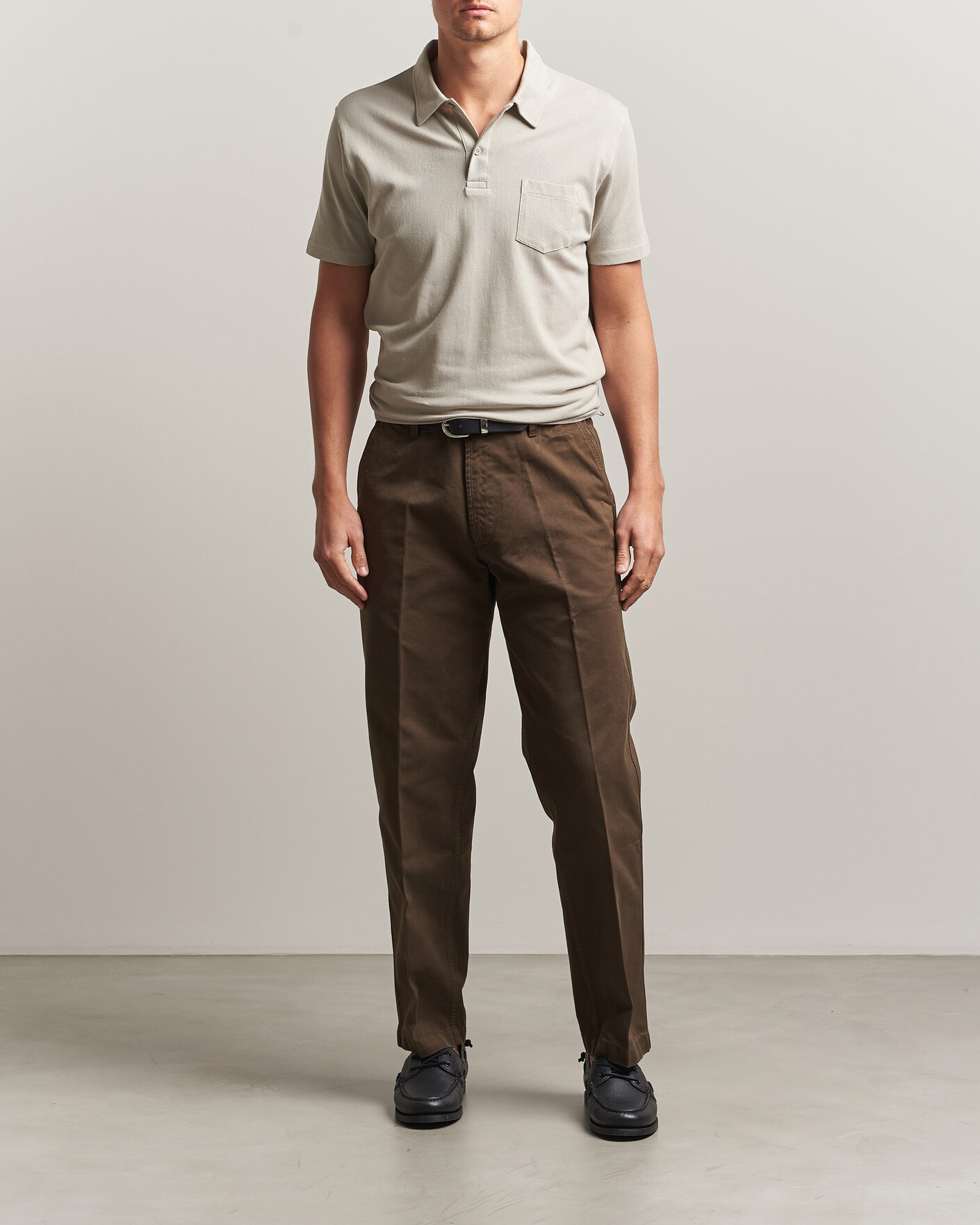 Homme | Polos | Sunspel | Riviera Polo Shirt Ash