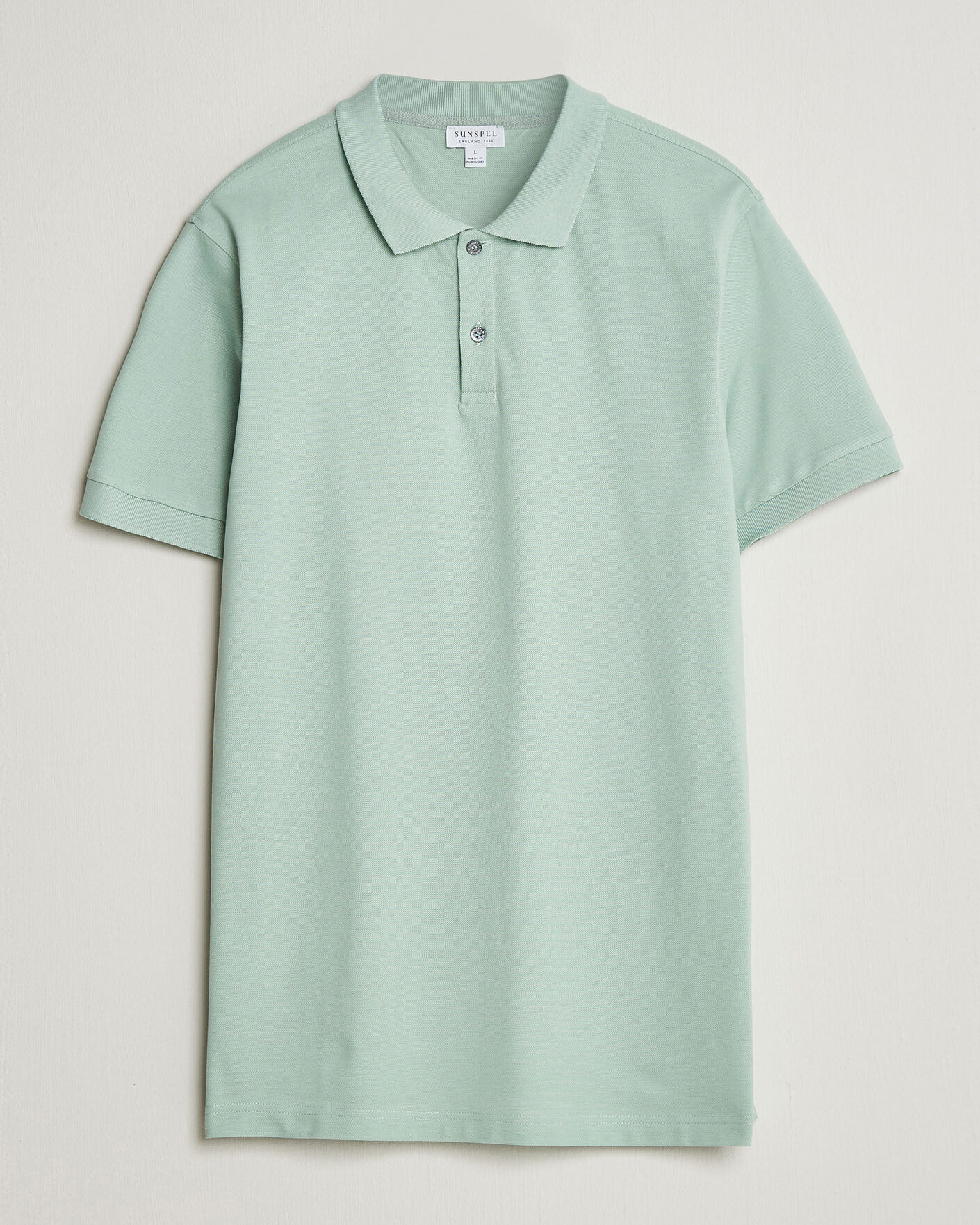 Heren | Polo's | Sunspel | Short Sleeve Pique Polo Laurel Green