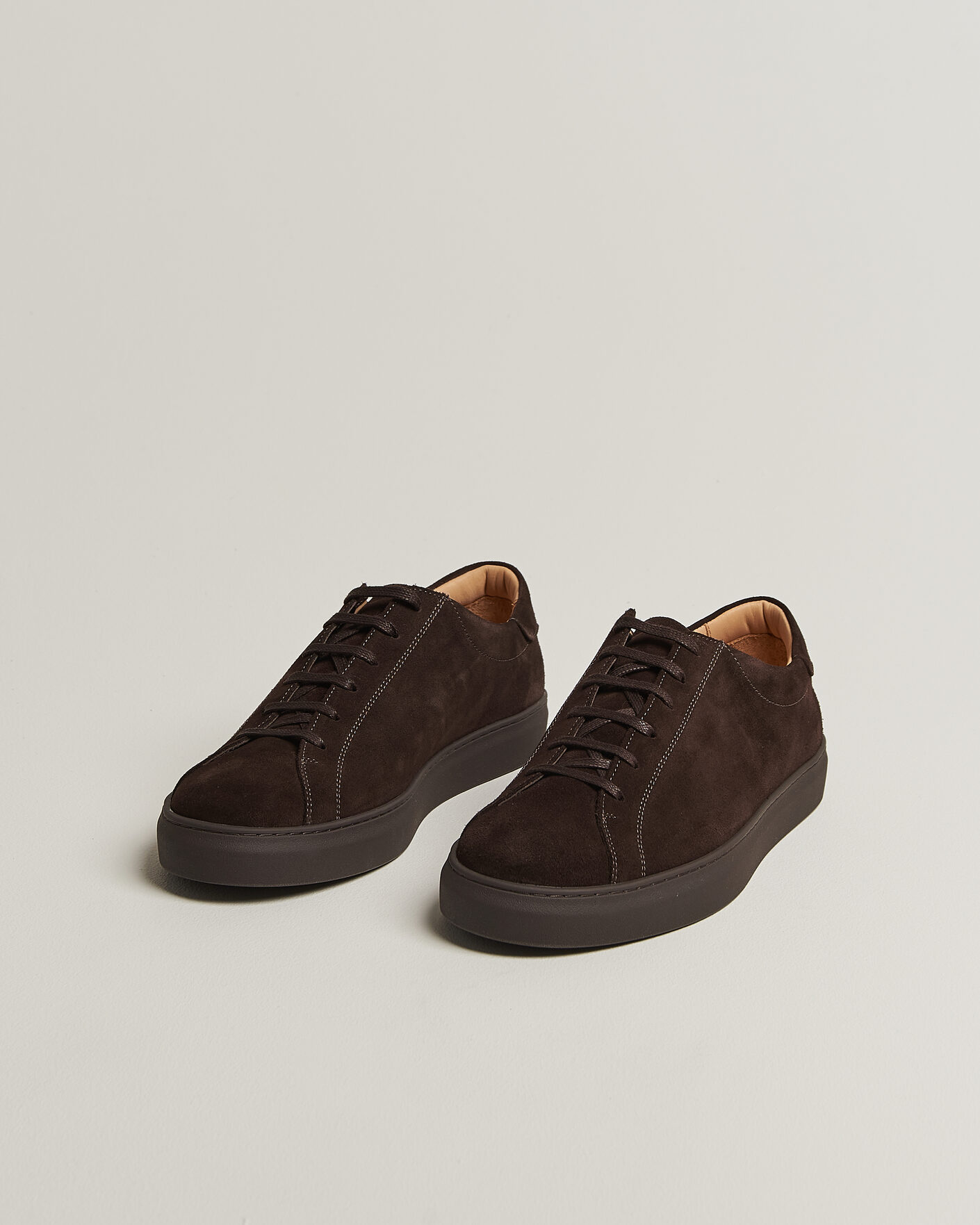Homme | Baskets | Myrqvist | Oaxen Monochrome III Sneakers Dark Brown Suede