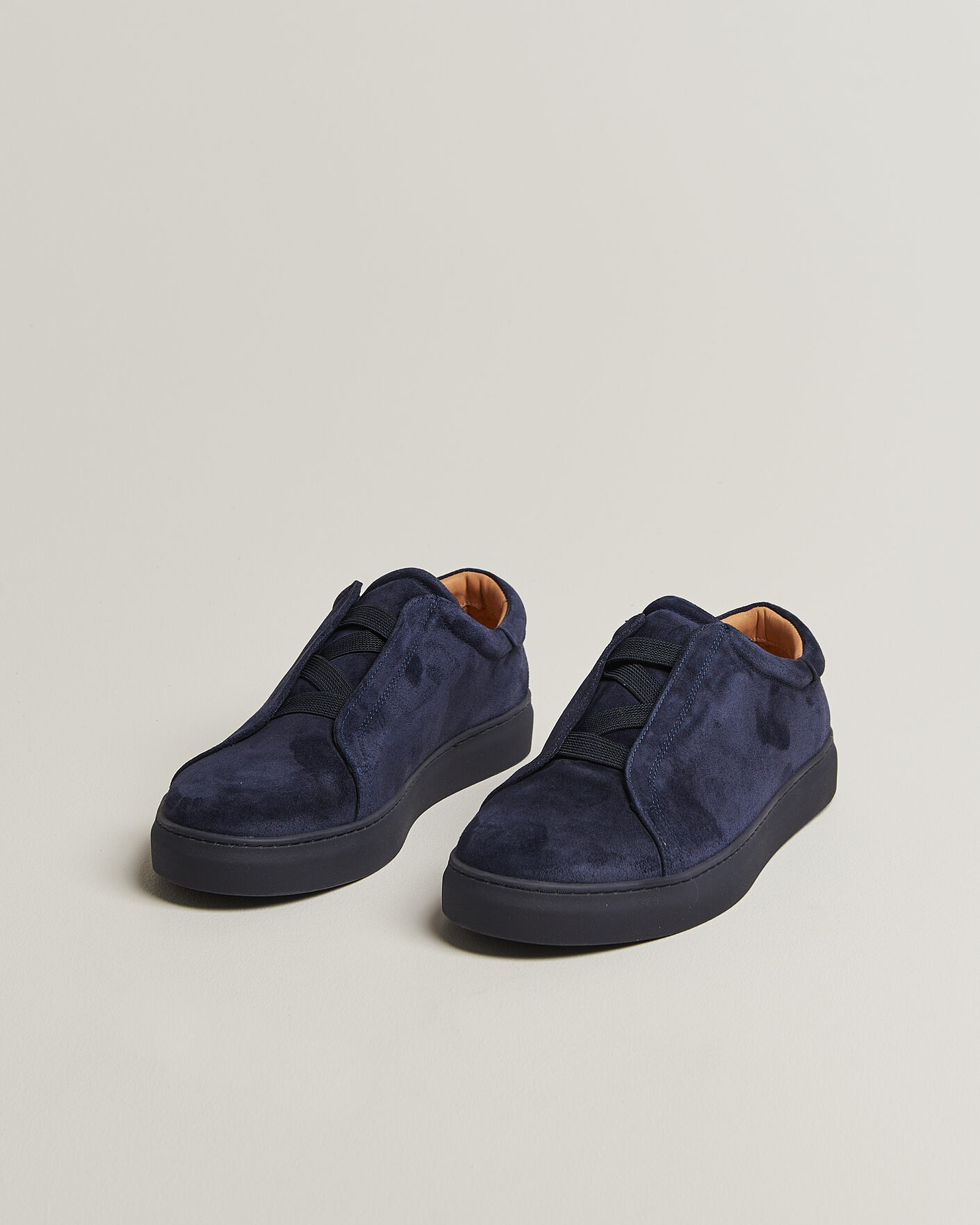 Heren | Sneakers | Myrqvist | Alnö Monochrome II Sneakers Midnight Blue Suede