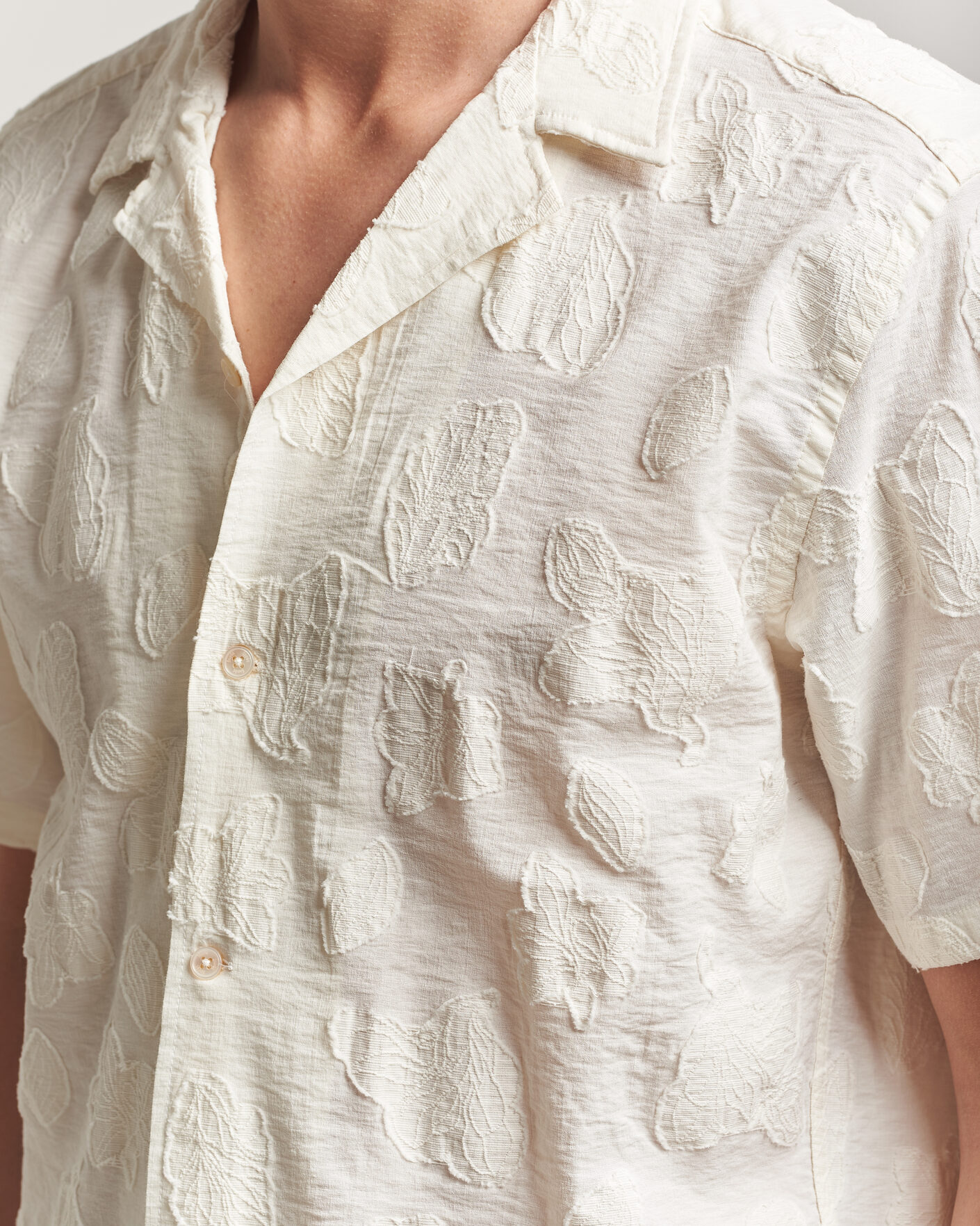 Homme | Chemises | Forét | Peer Jaquard Short Sleeve Shirt Cloud