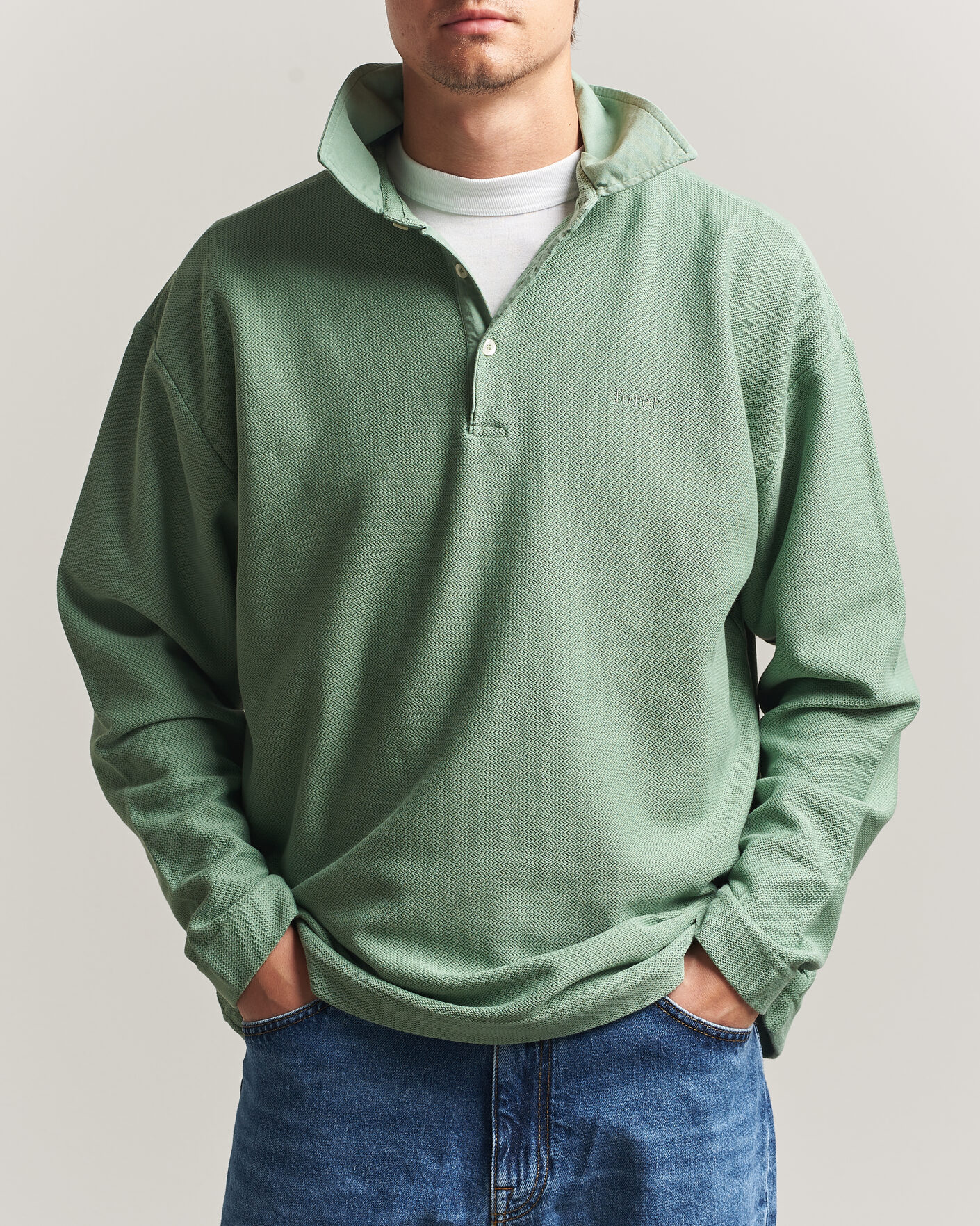 Homme | Pulls Et Tricots | Forét | Herb Textured Knit Polo Green Oxide