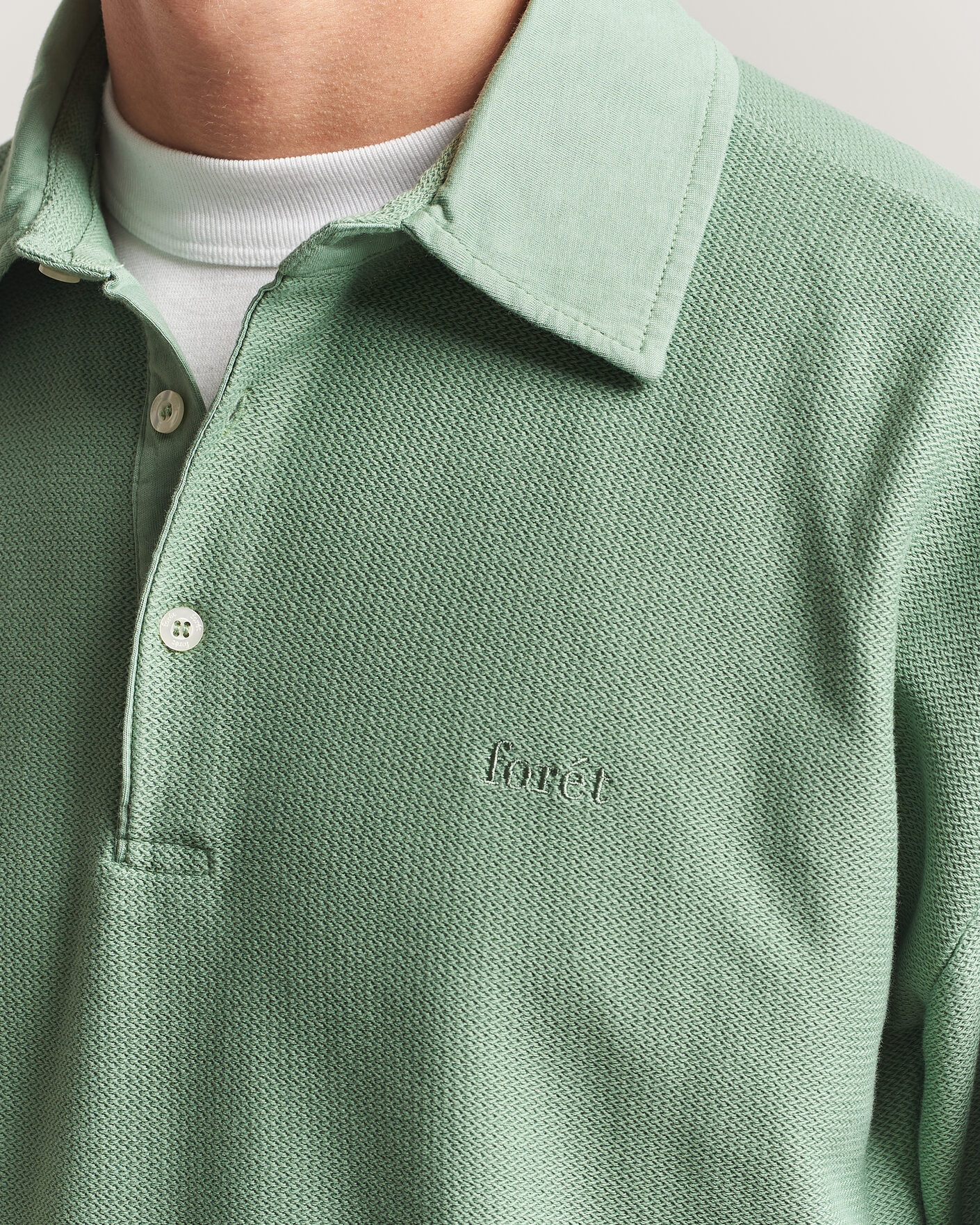 Homme | Polos | Forét | Herb Textured Knit Polo Green Oxide