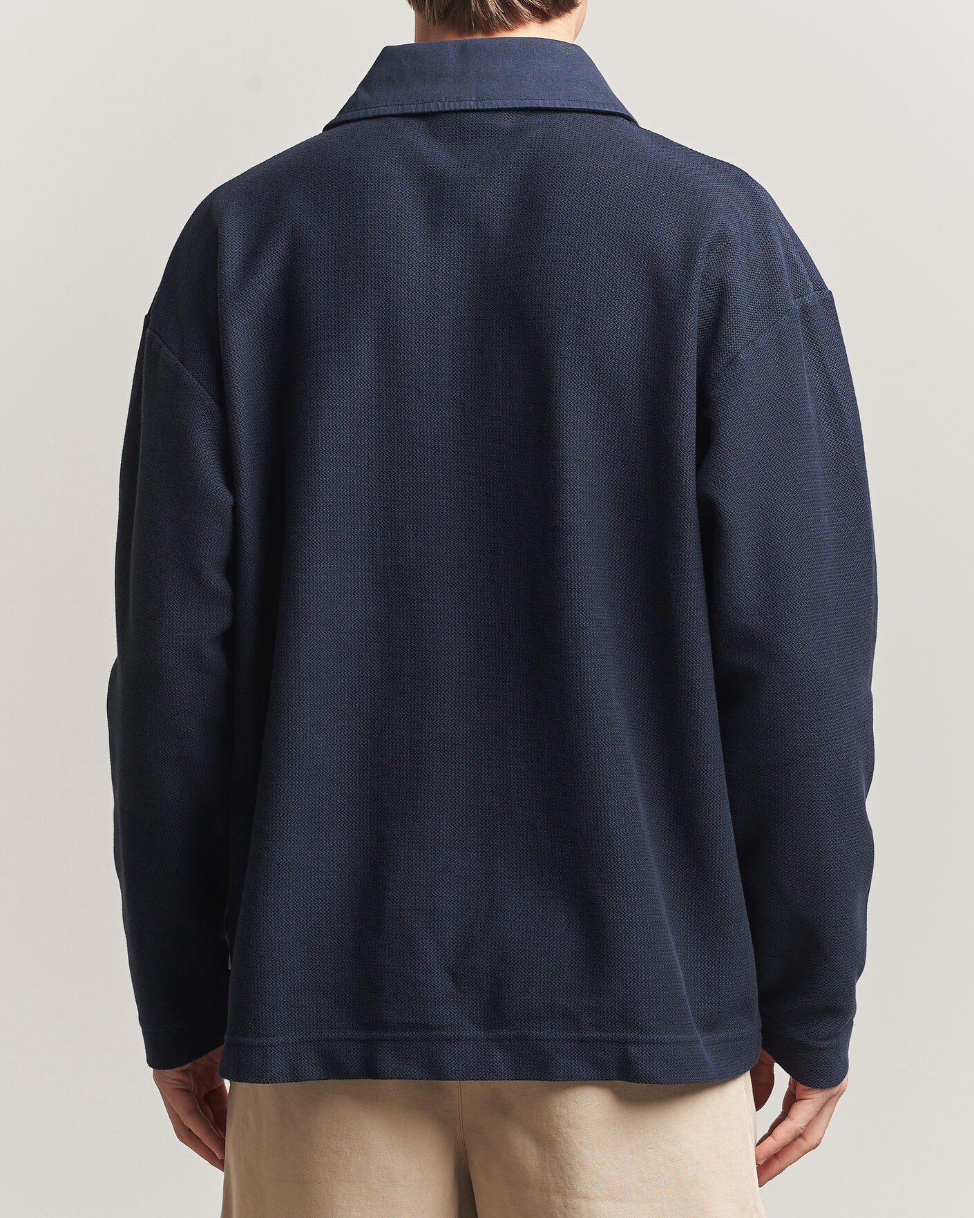 Heren | Truien | Forét | Herb Textured Knit Polo Navy