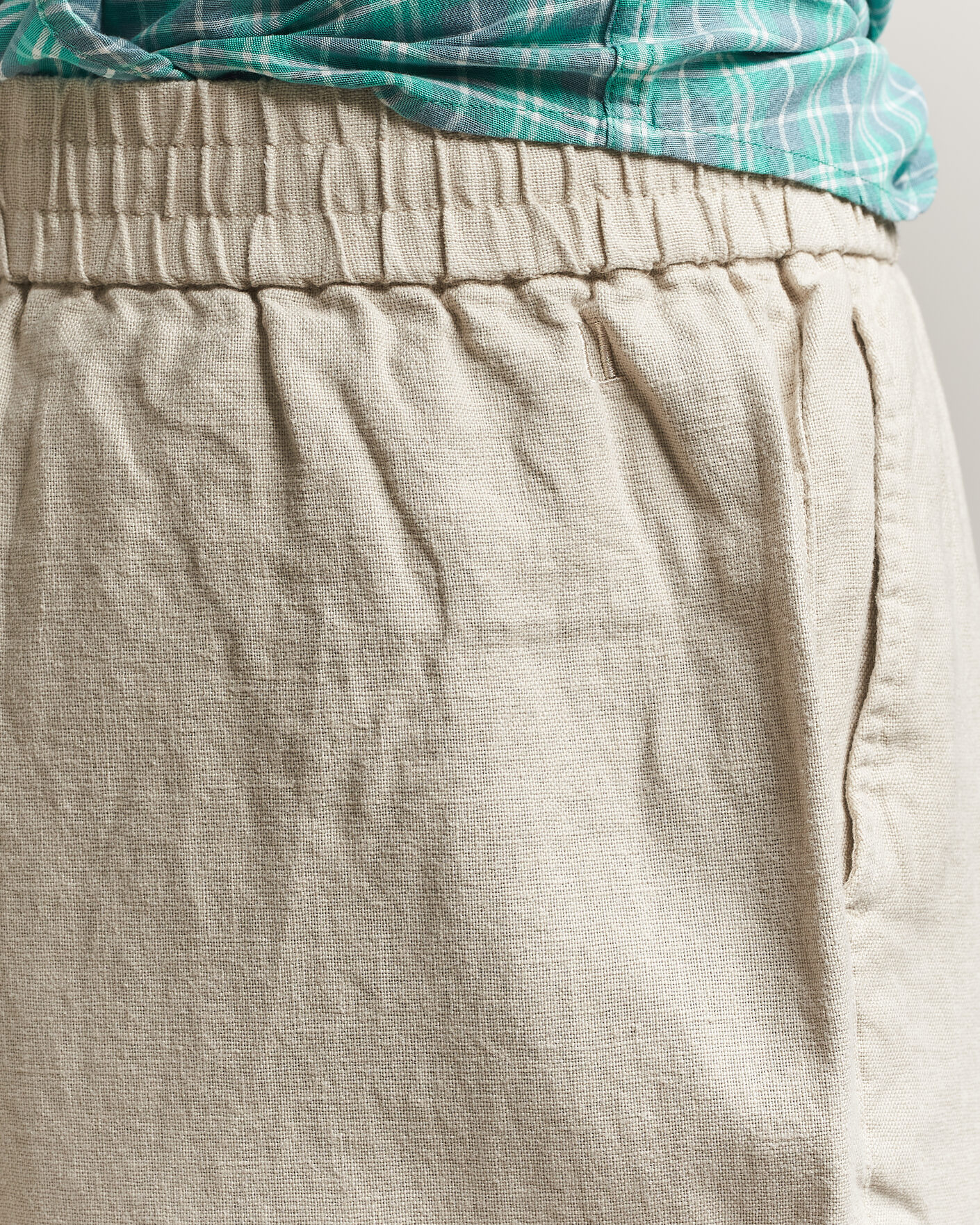 Heren | Broeken | LES DEUX | Linen Casual Pants Light Sand