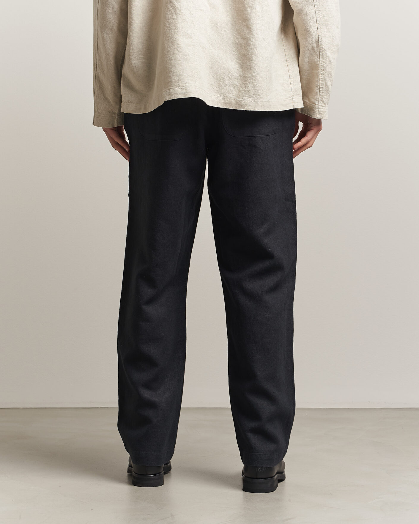 Heren | Broeken | LES DEUX | Linen Comfort Suit Pants Black