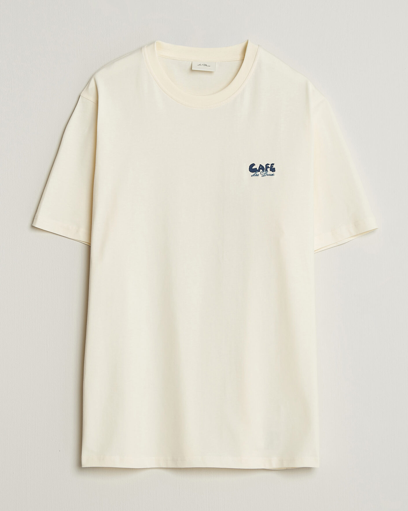 Heren | T-shirts | LES DEUX | Café Backprint T-Shirt Light Ivory