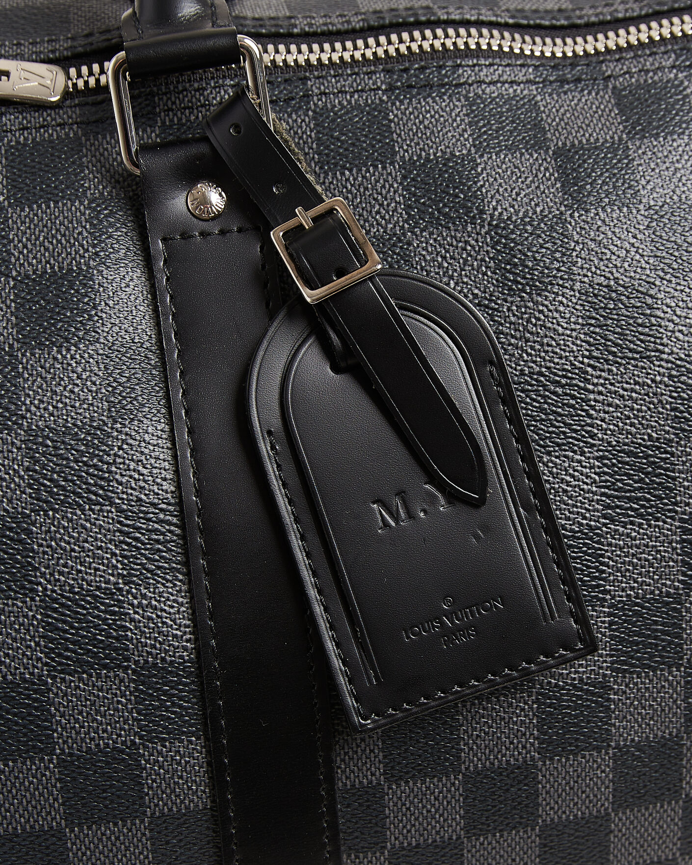 Heren | Pre-Owned & Vintage Bags | Louis Vuitton Pre-Owned | Keepall Bandouliére 55 Damier Graphite