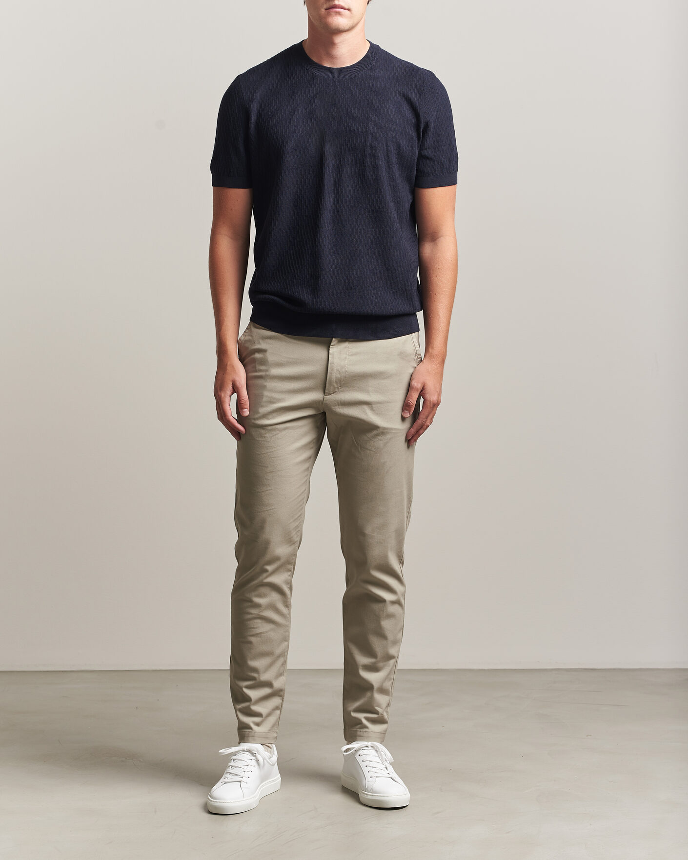 Heren | Broeken | BOSS BLACK | Kaiton Structured Chinos Open Beige