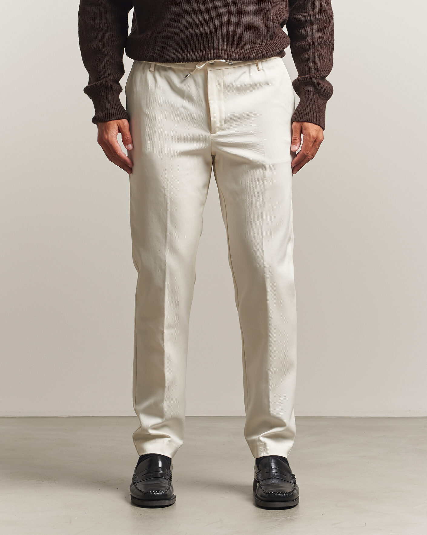 Heren | Broeken | BOSS BLACK | Kane Drawstring Trousers Open White