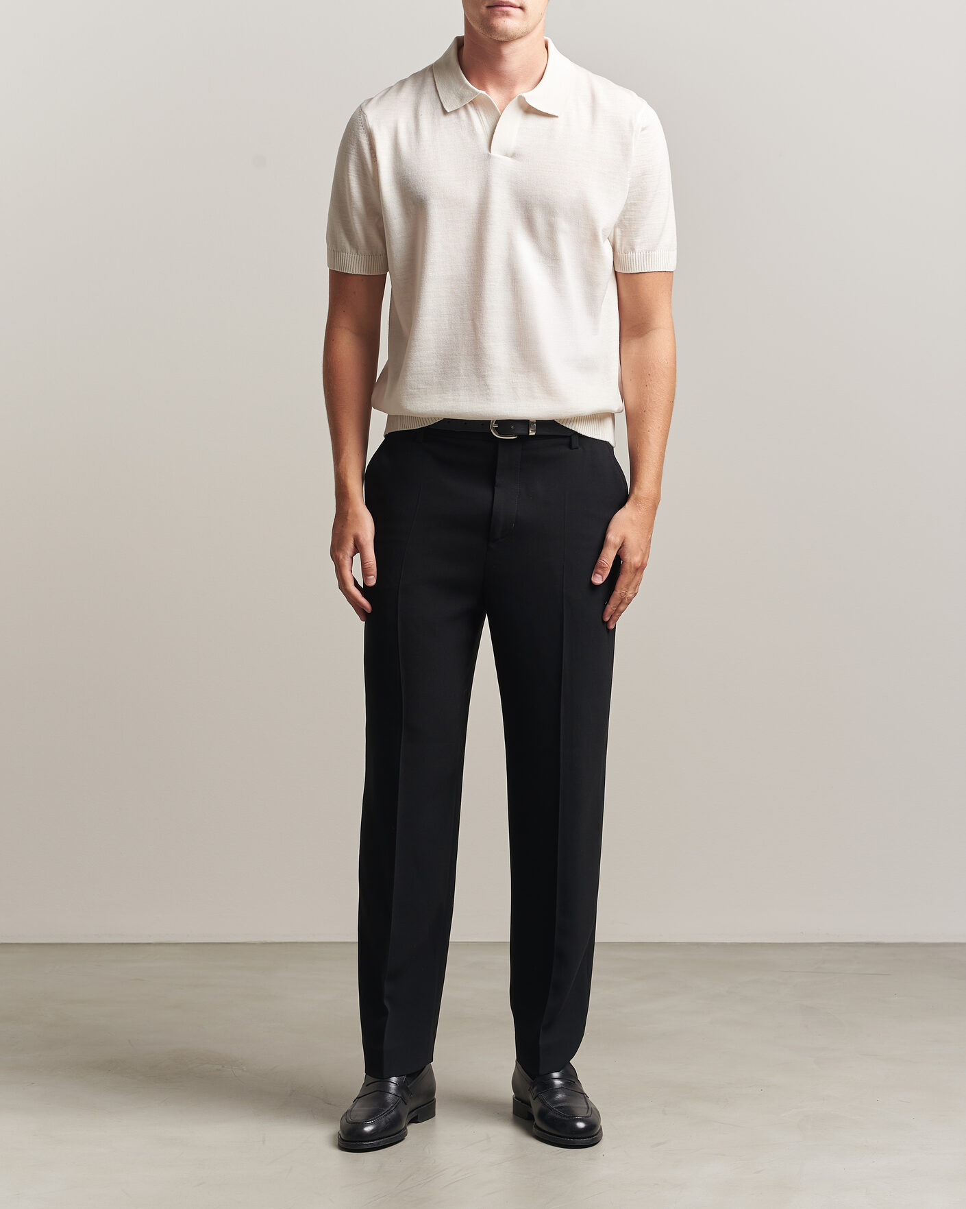 Heren | Polo's | BOSS BLACK | Lantoni Knitted Polo Open White