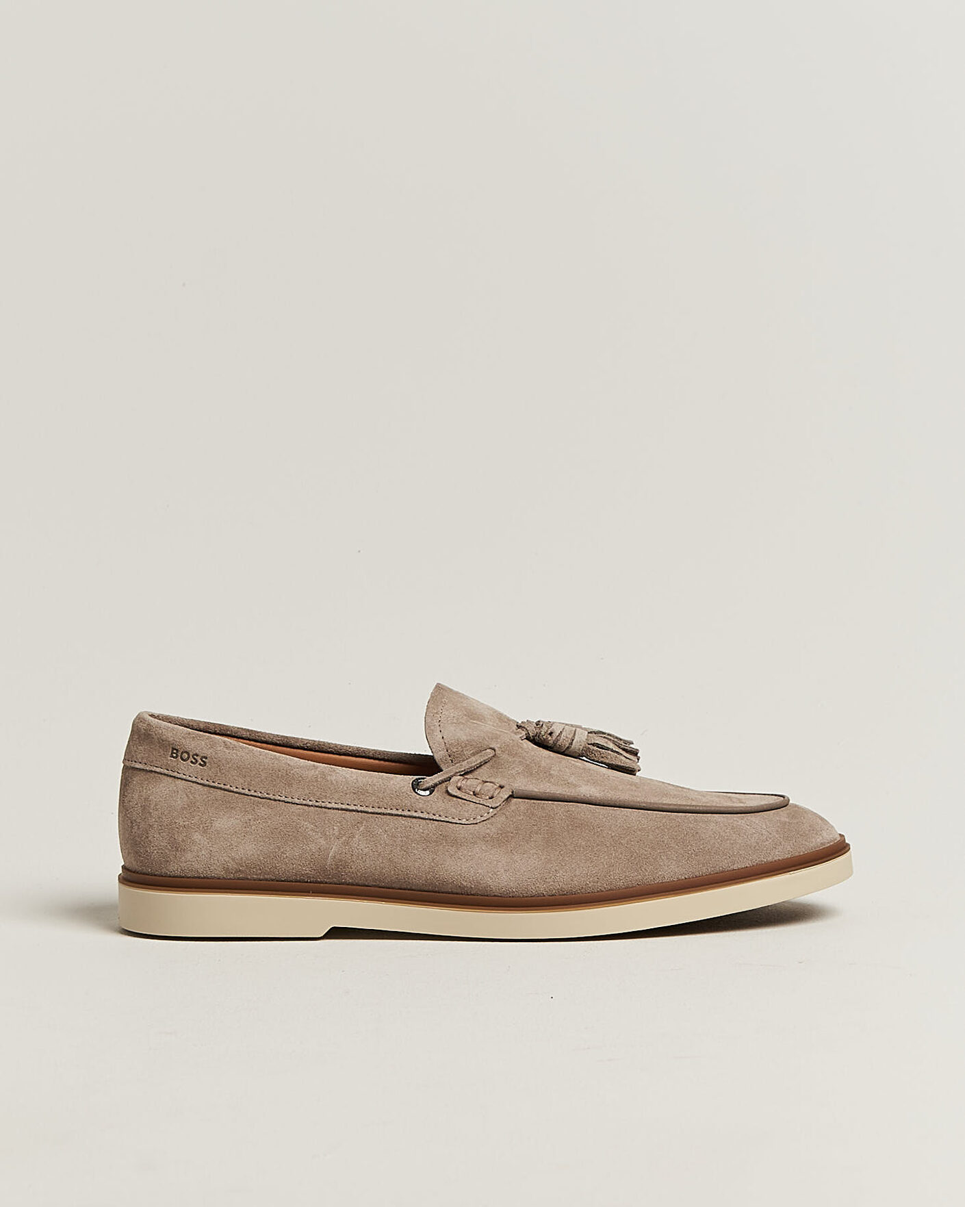 Heren | Instappers | BOSS BLACK | Hedley Suede Tassle Loafer Dark Beige