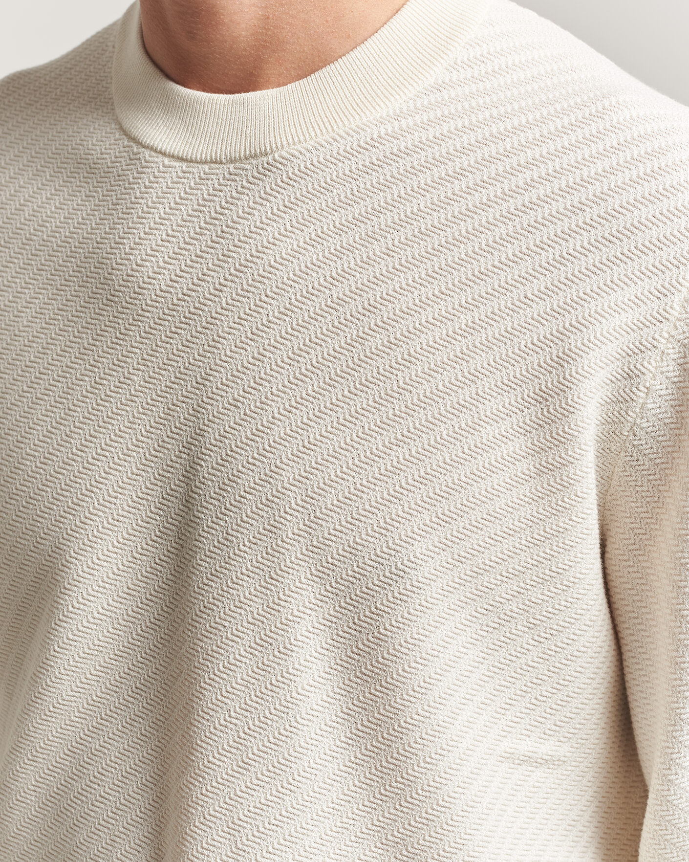 Heren | Truien | BOSS BLACK | Lofranco Structured Knitted Sweater Open White