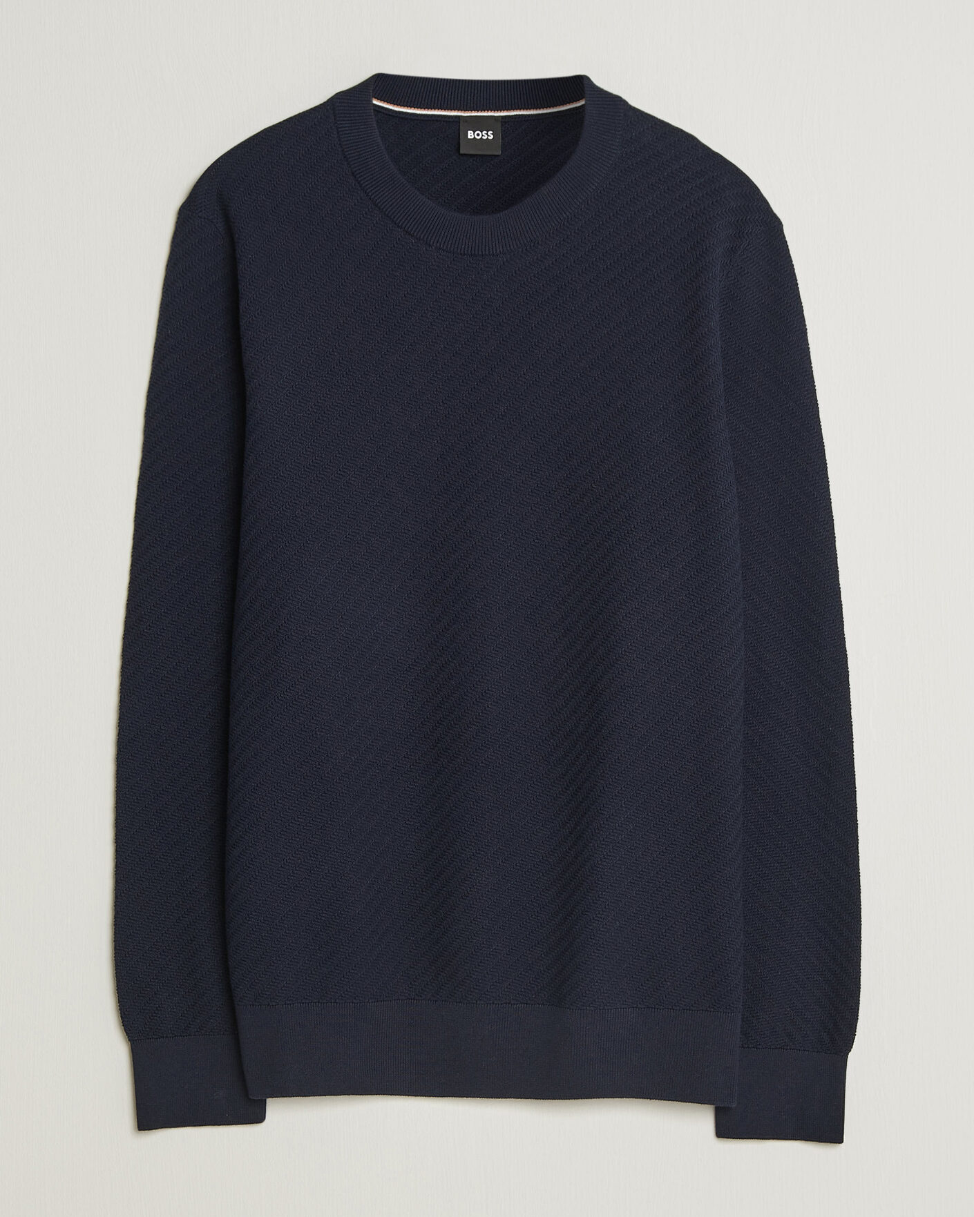Homme | Pulls Et Tricots | BOSS BLACK | Lofranco Structured Knitted Sweater Dark Blue