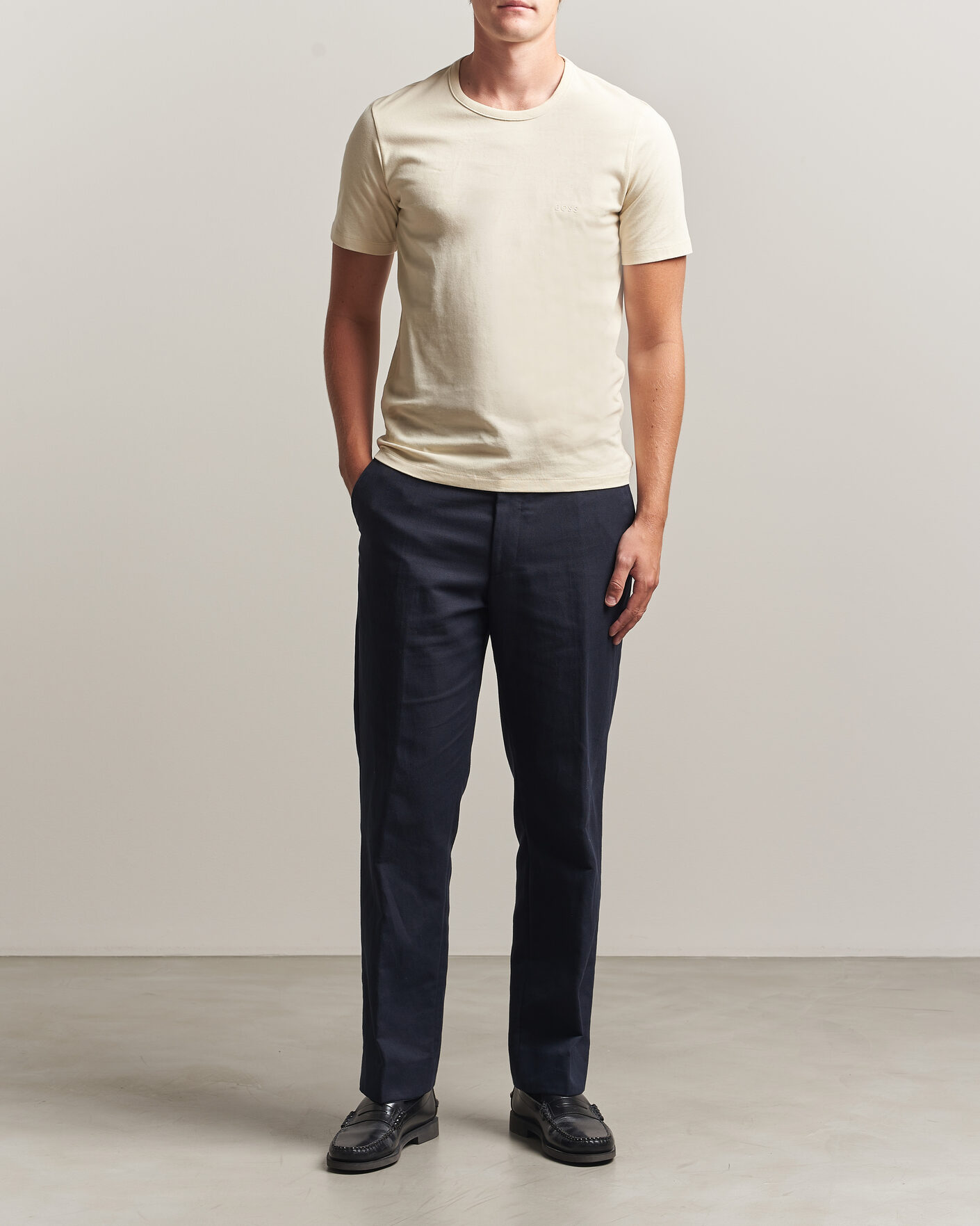Homme | T-shirts | BOSS BLACK | 3-Pack Crew Neck T-Shirt White/Beige/Grey
