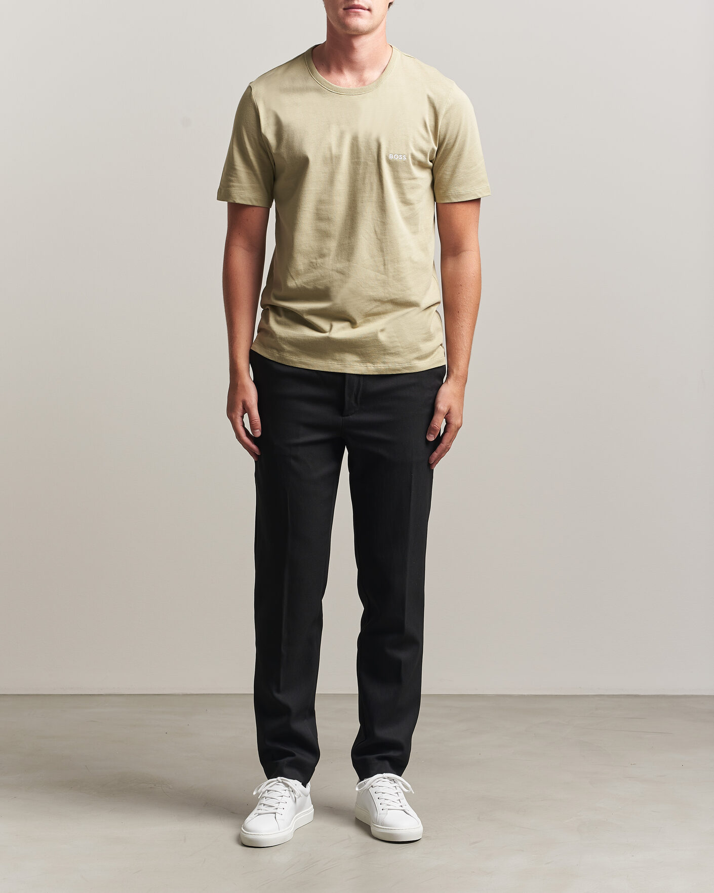 Homme | T-shirts | BOSS BLACK | 3-Pack Crew Neck T-Shirt Green/Beige/White