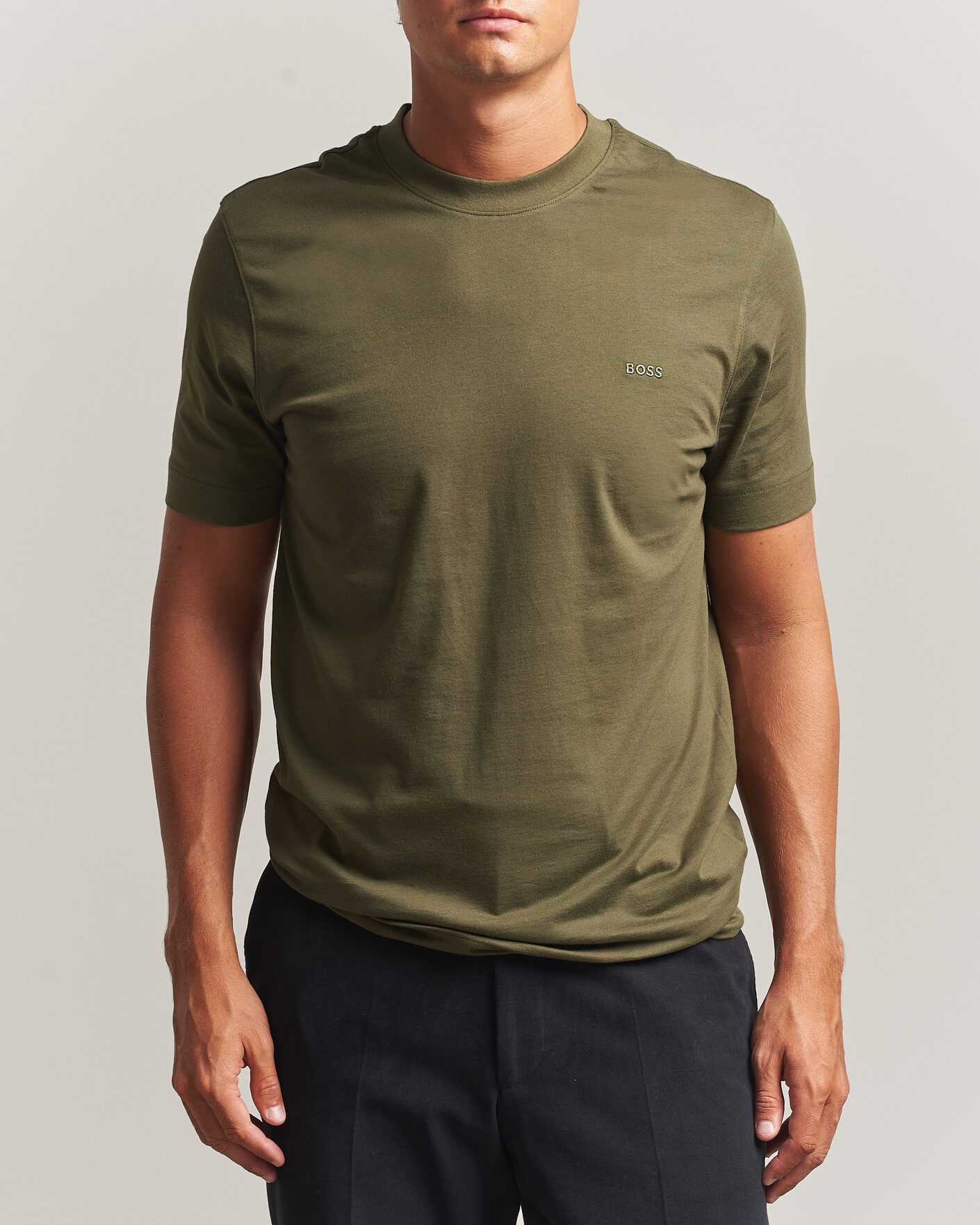 Homme | T-shirts | BOSS BLACK | Thompson Crew Neck T-Shirt Open Green