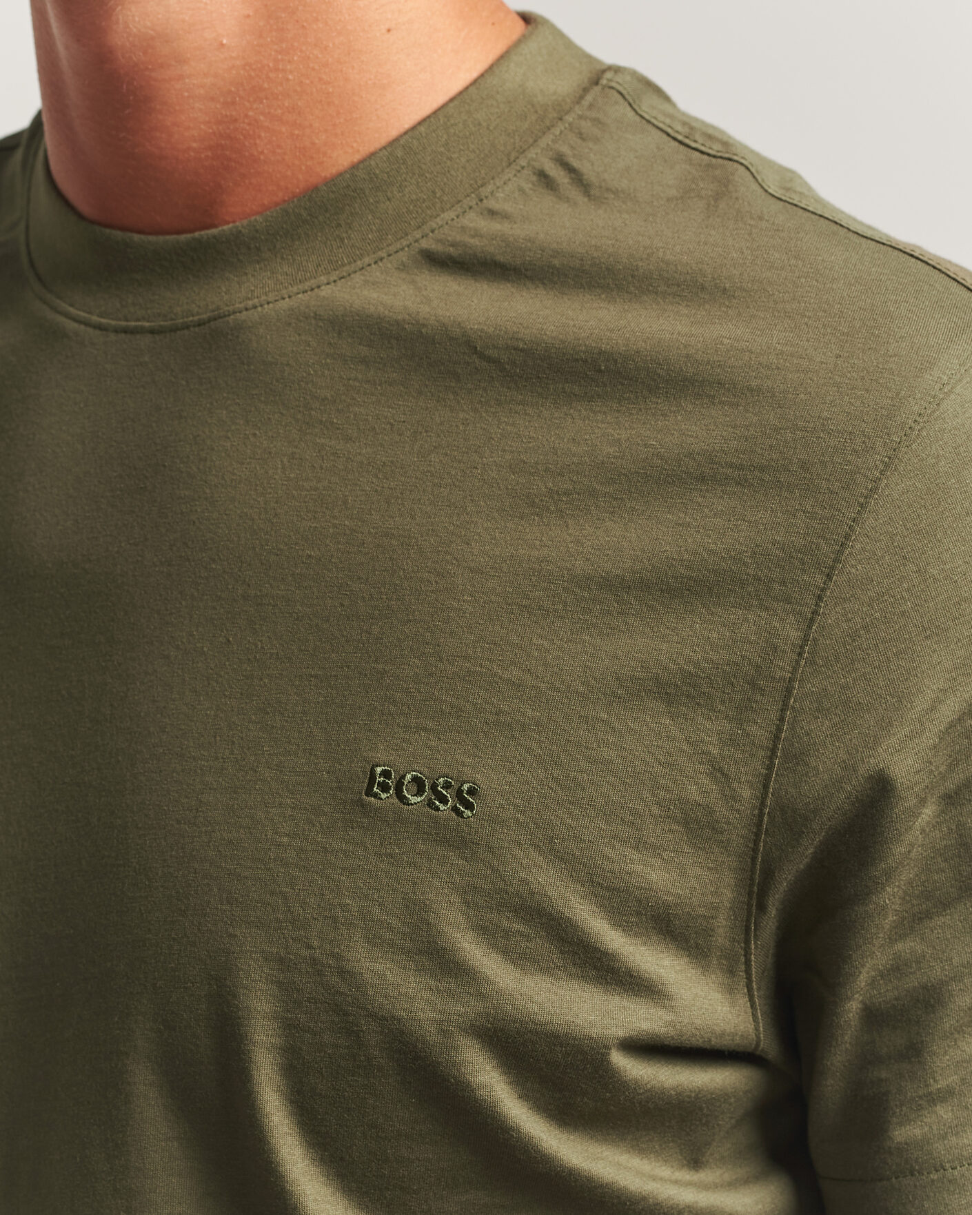 Homme | T-shirts | BOSS BLACK | Thompson Crew Neck T-Shirt Open Green