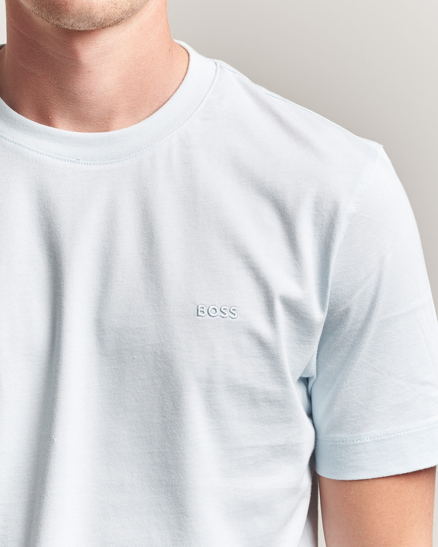 Homme | T-shirts | BOSS BLACK | Thompson Crew Neck T-Shirt Open Blue