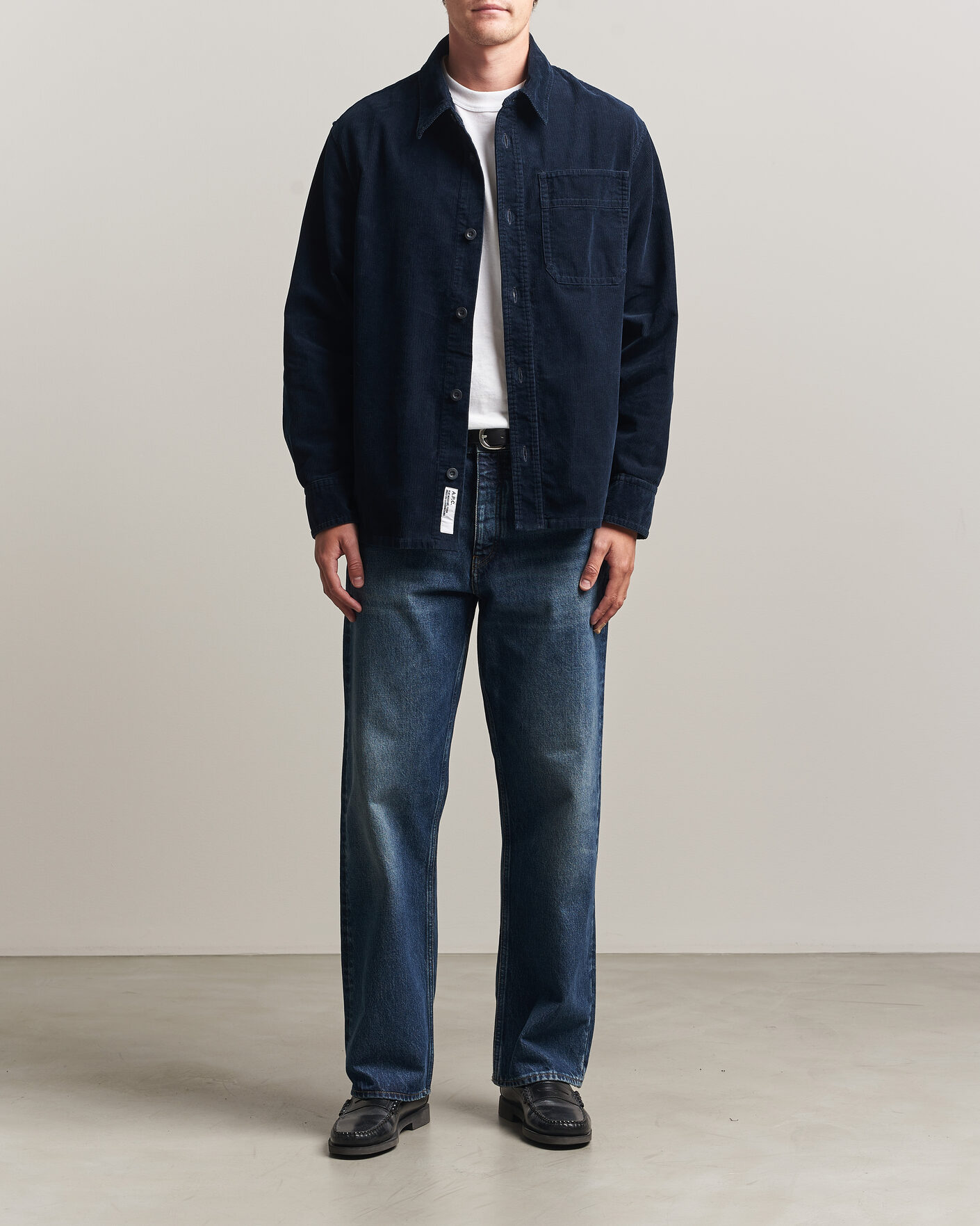 Heren | Overhemden | A.P.C. | Basile Corduroy Overshirt Dark Navy