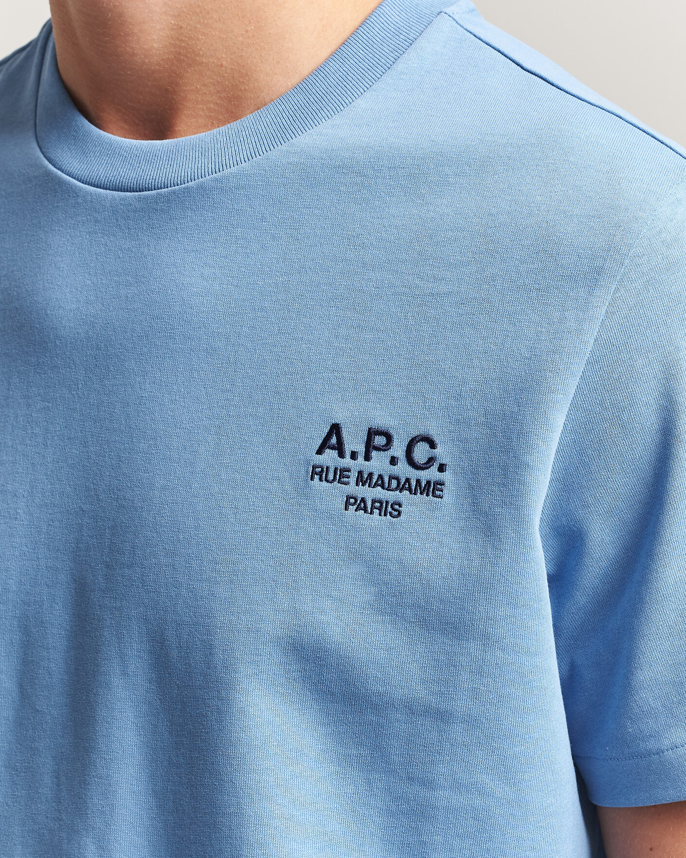 Heren | T-shirts | A.P.C. | Rue Madame T-Shirt Light Blue