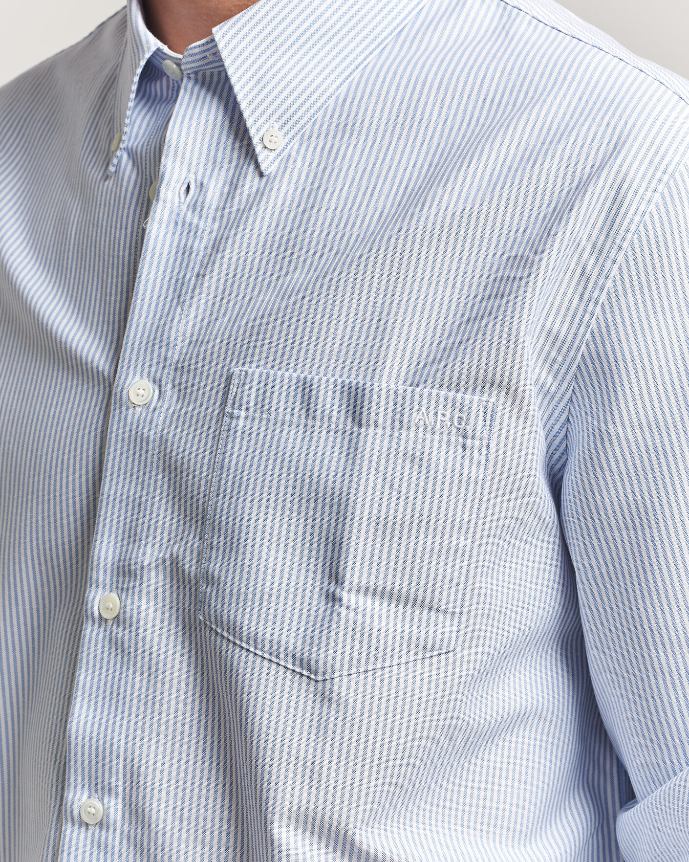 Heren | Overhemden | A.P.C. | Greg Striped Oxford Shirt Blue/White