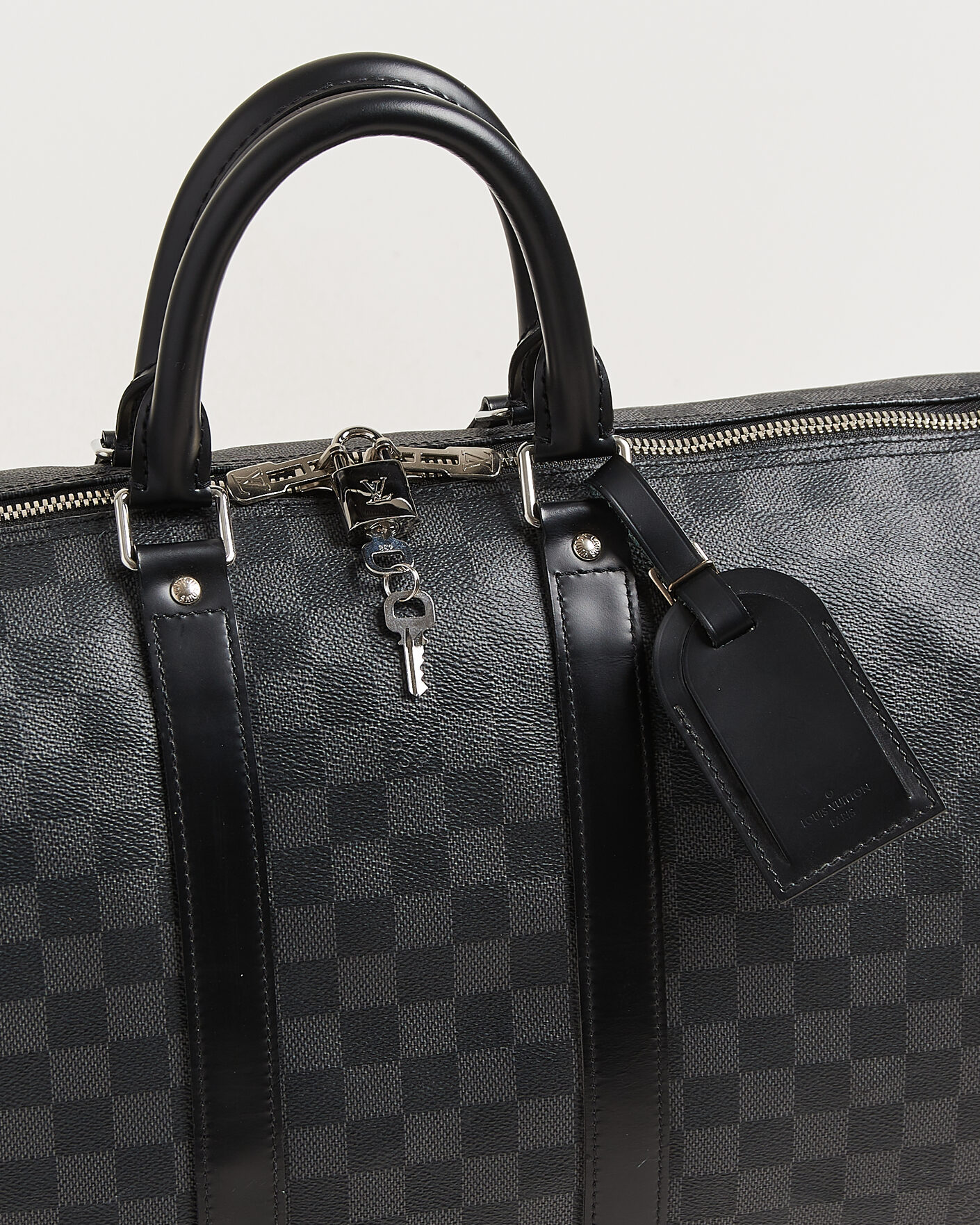 Heren | Pre-Owned & Vintage Bags | Louis Vuitton Pre-Owned | Keepall Bandouliére 45 Damier Graphite