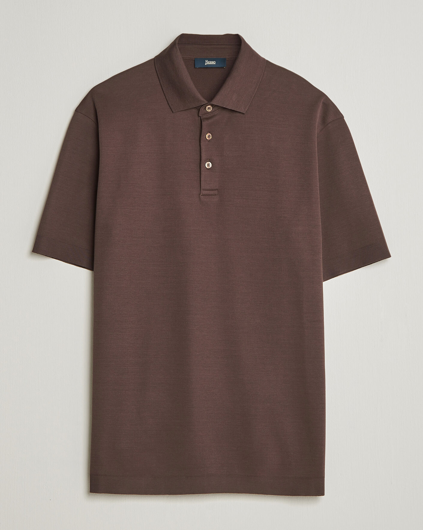 Heren | Polo's | Herno | Micro Piquet Polo Brown