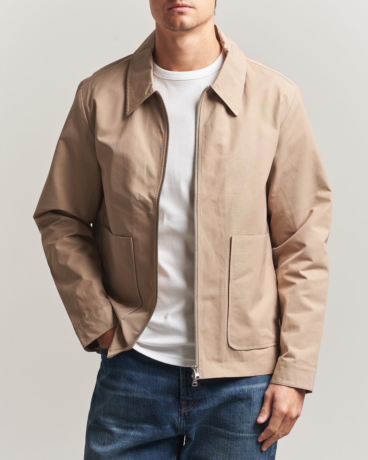 Homme | Manteaux Et Vestes | NN07 | Gael Cotton Twill Jacket Desert Khaki
