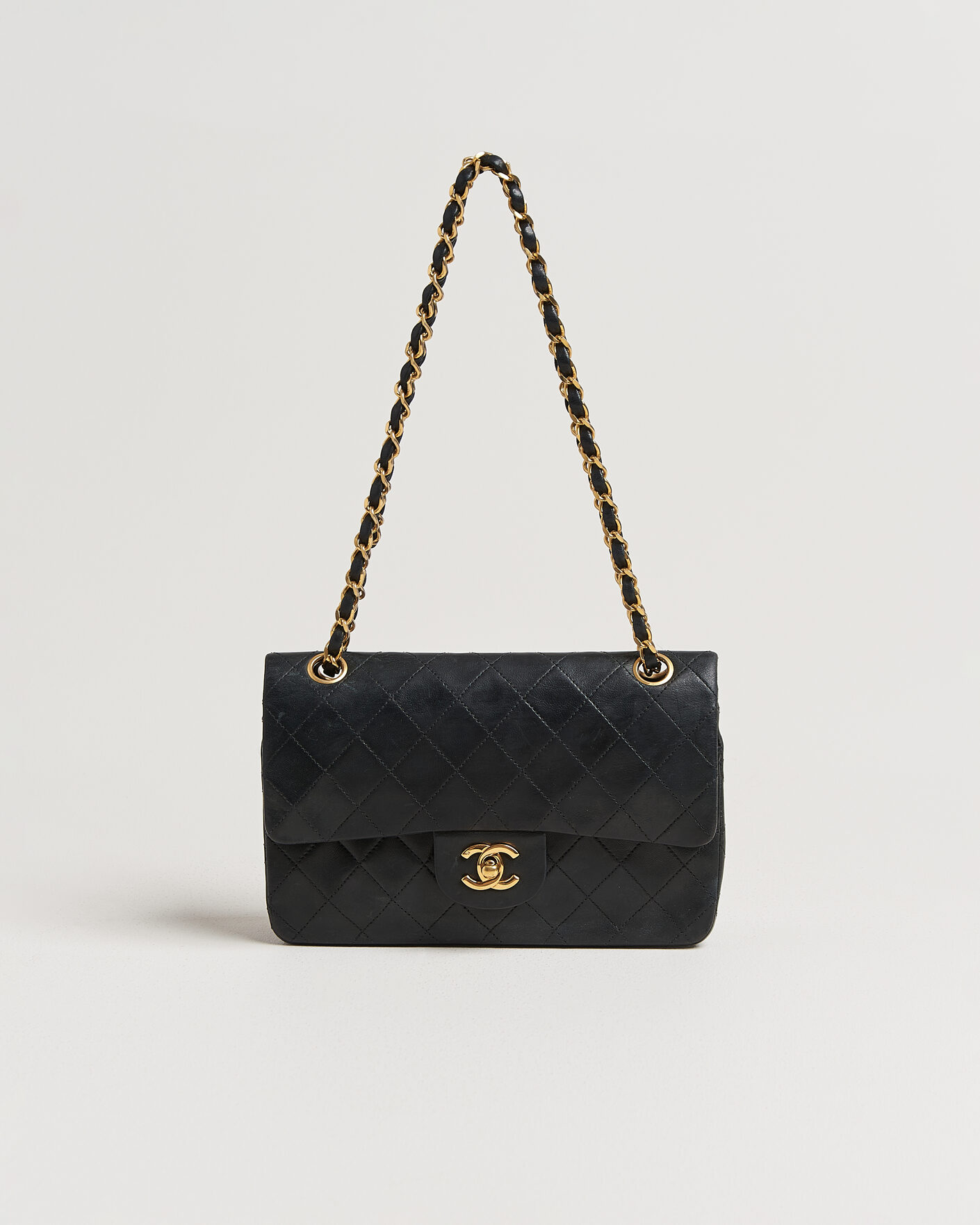 Homme | Pre-Owned & Vintage Bags | Chanel Pre-Owned | Classic Small Double Flap Bag Black
