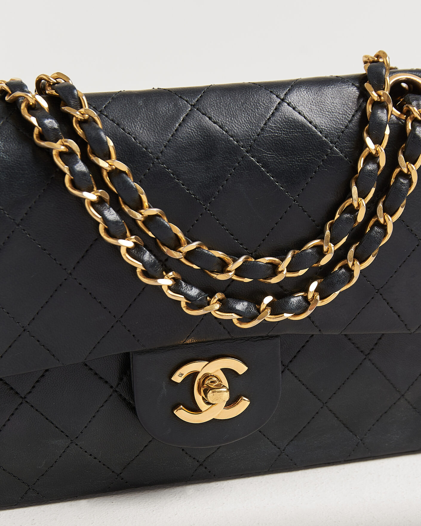 Homme | Chanel Pre-Owned Classic Small Double Flap Bag Black | Chanel Pre-Owned | Classic Small Double Flap Bag Black