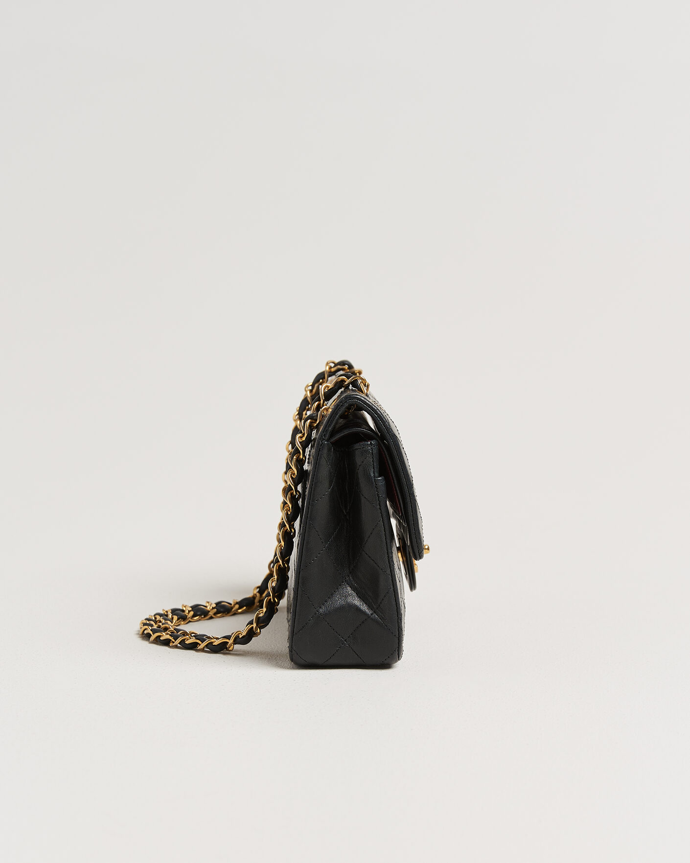 Homme | Pre-Owned & Vintage Bags | Chanel Pre-Owned | Classic Small Double Flap Bag Black