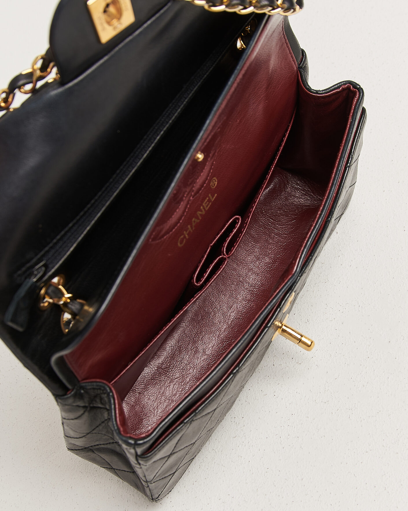 Homme | Chanel Pre-Owned Classic Small Double Flap Bag Black | Chanel Pre-Owned | Classic Small Double Flap Bag Black