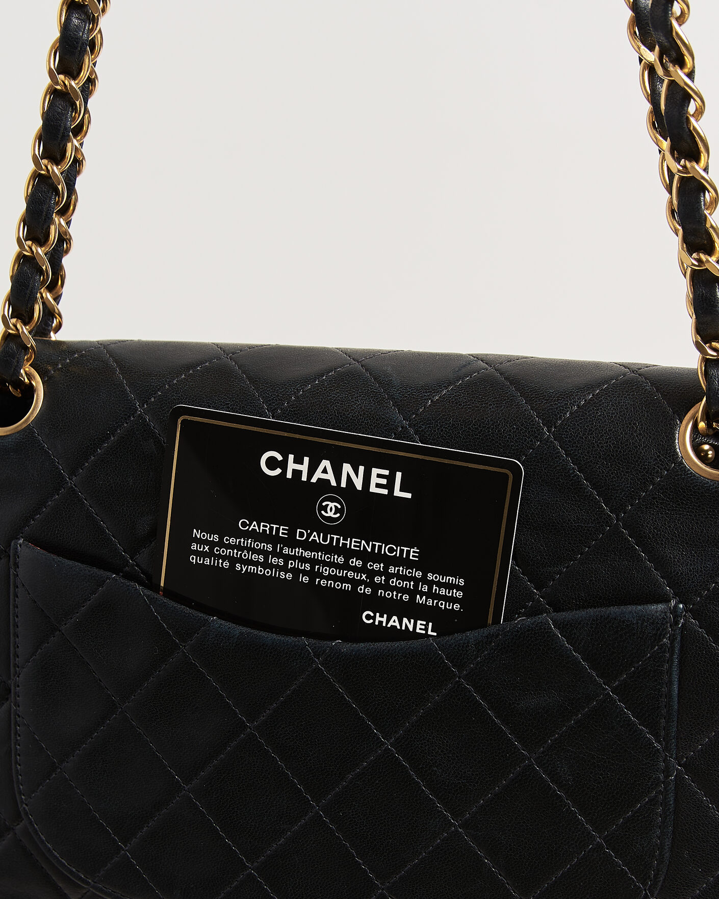 Heren | Chanel Pre-Owned Classic Medium Double Flap Bag Black | Chanel Pre-Owned | Classic Medium Double Flap Bag Black