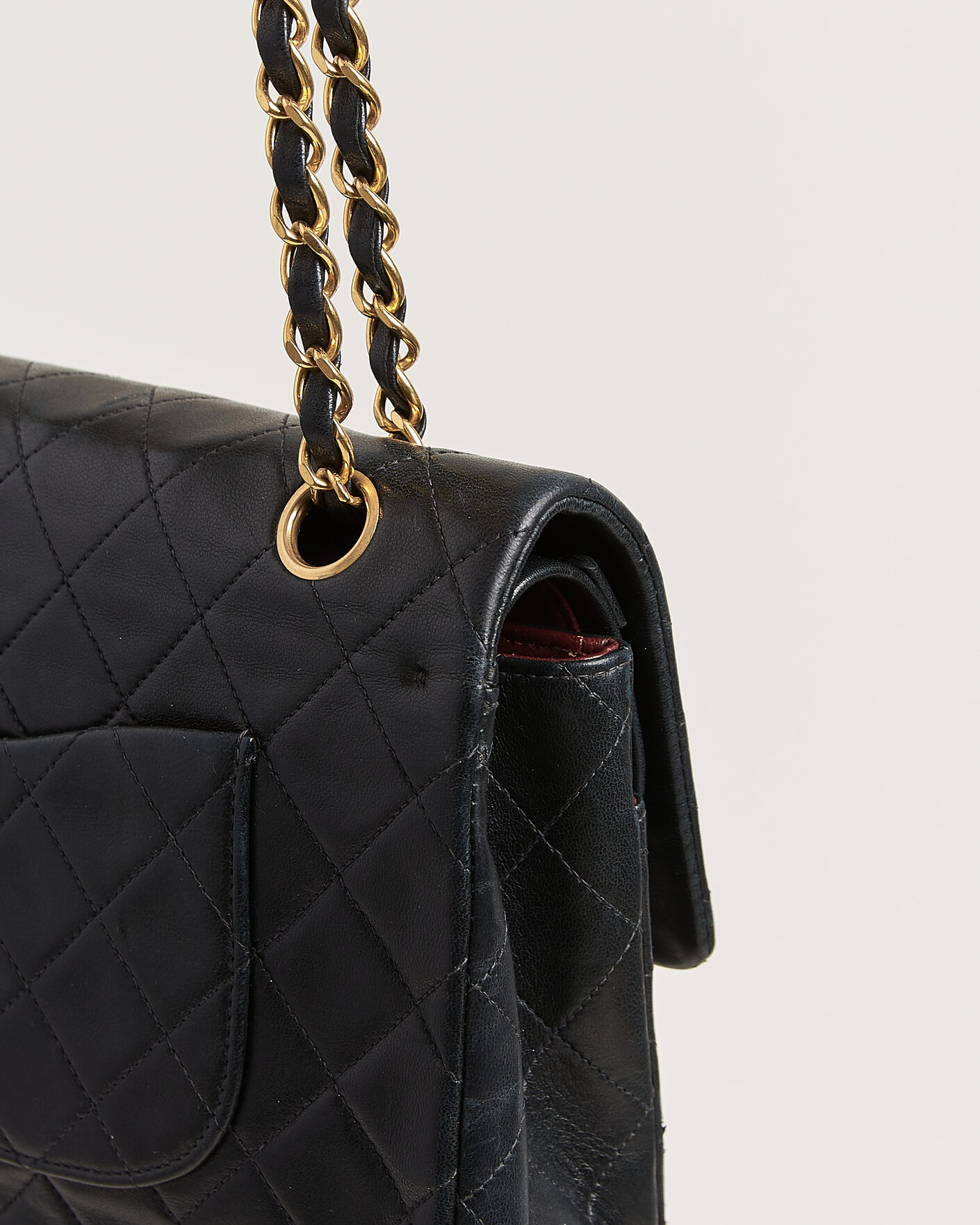 Heren | Chanel Pre-Owned Classic Medium Double Flap Bag Black | Chanel Pre-Owned | Classic Medium Double Flap Bag Black
