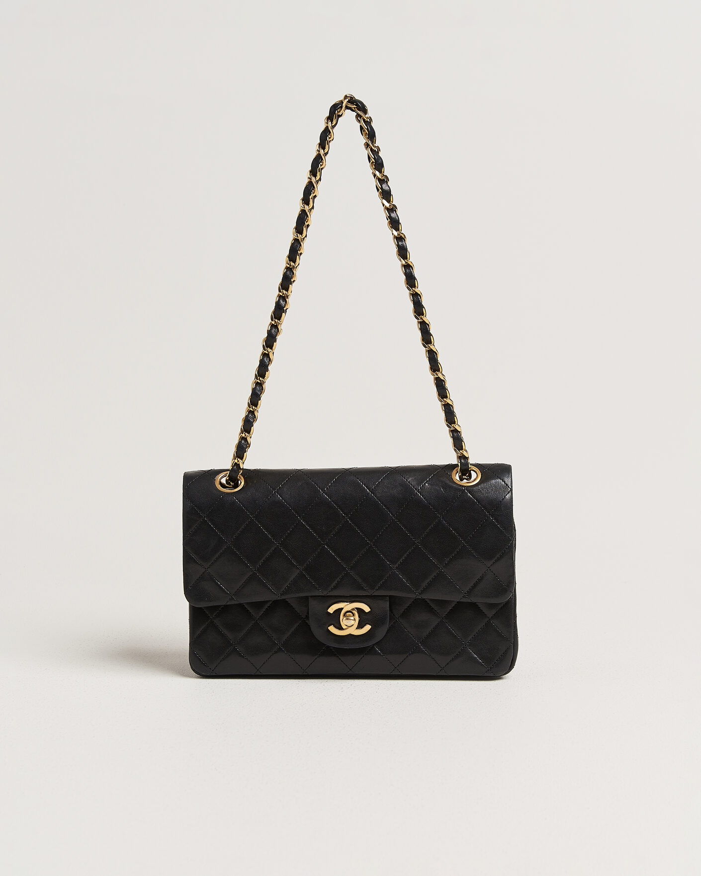 Homme | Pre-Owned & Vintage Bags | Chanel Pre-Owned | Classic Small Double Flap Bag Black