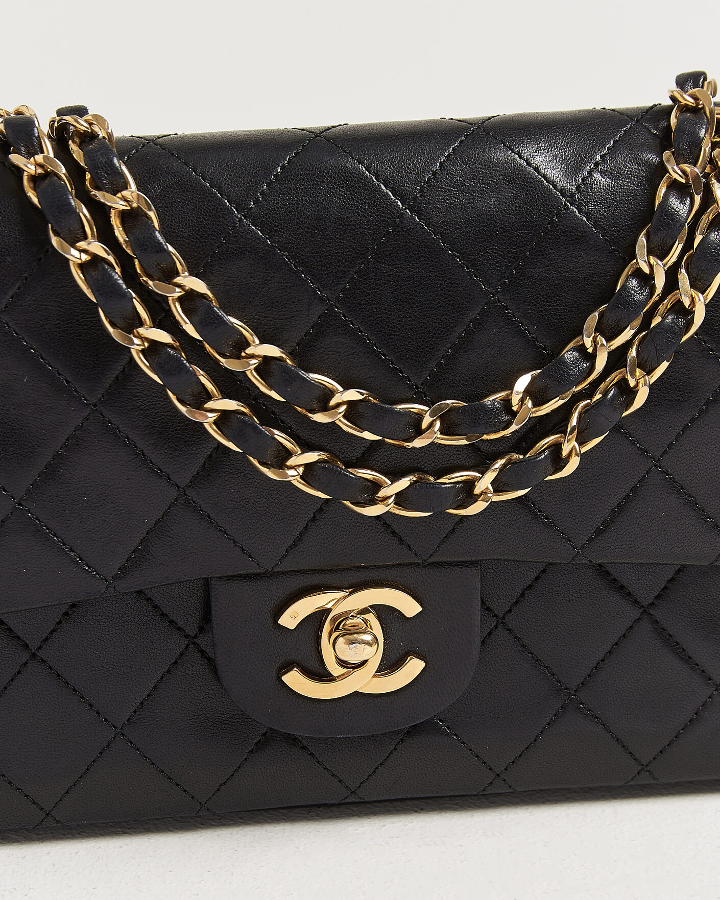 Homme | Chanel Pre-Owned Classic Small Double Flap Bag Black | Chanel Pre-Owned | Classic Small Double Flap Bag Black