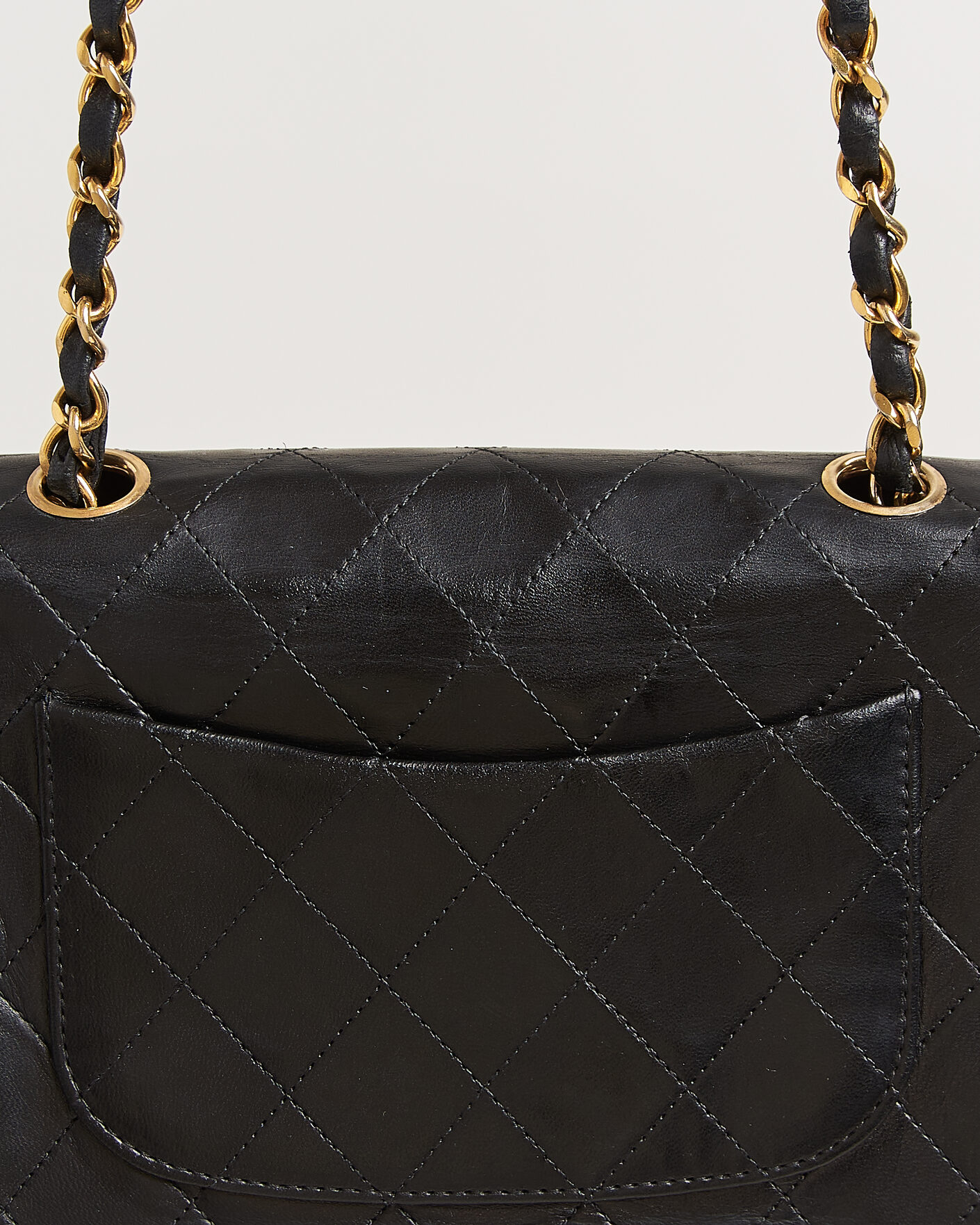 Homme | Chanel Pre-Owned Classic Mini Single Flap Square Bag Black | Chanel Pre-Owned | Classic Mini Single Flap Square Bag Black