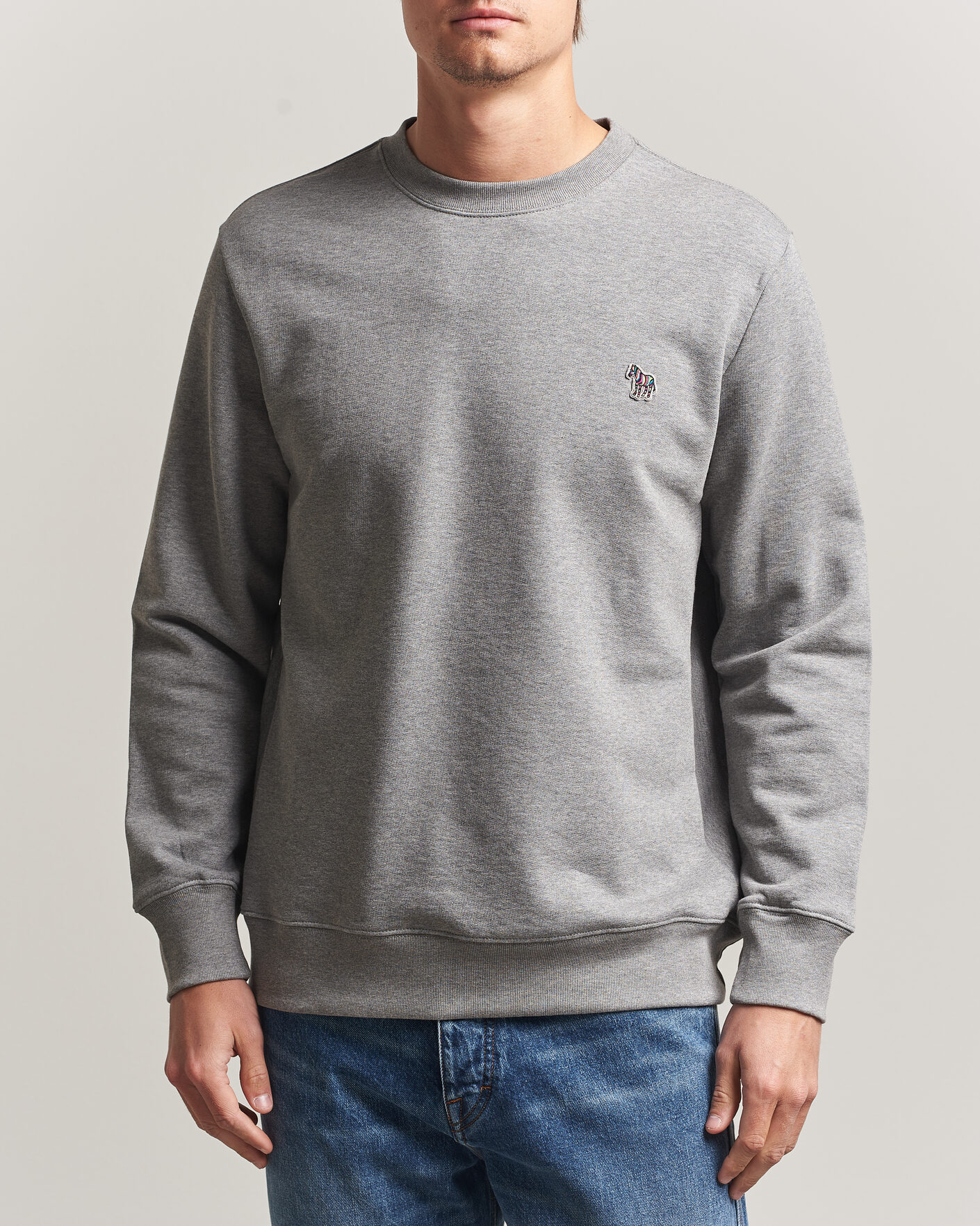 Heren | Truien | PS Paul Smith | Zebra Organic Cotton Sweatshirt Grey Melange