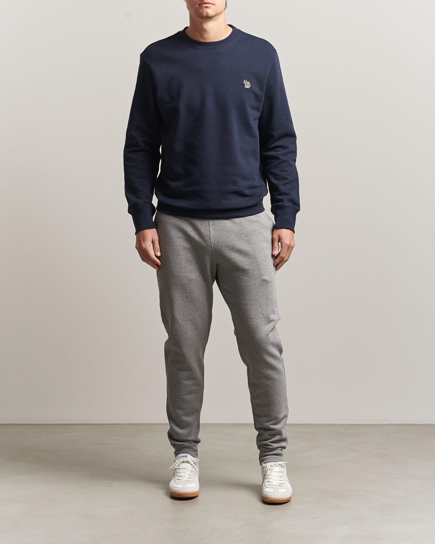 Heren | Broeken | PS Paul Smith | Zebra Organic Cotton Sweatpants Grey Melange